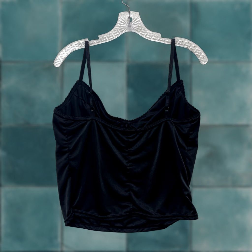 Vintage VINTAGE Y2K Camisole Tank Top 1X 2X Fairy Goth Grunge Whimsigoth Plus Size Dreamgirl Black Shirt Women Mens Size XL / US 12-14 / IT 48-50 - 1 Thumbnail