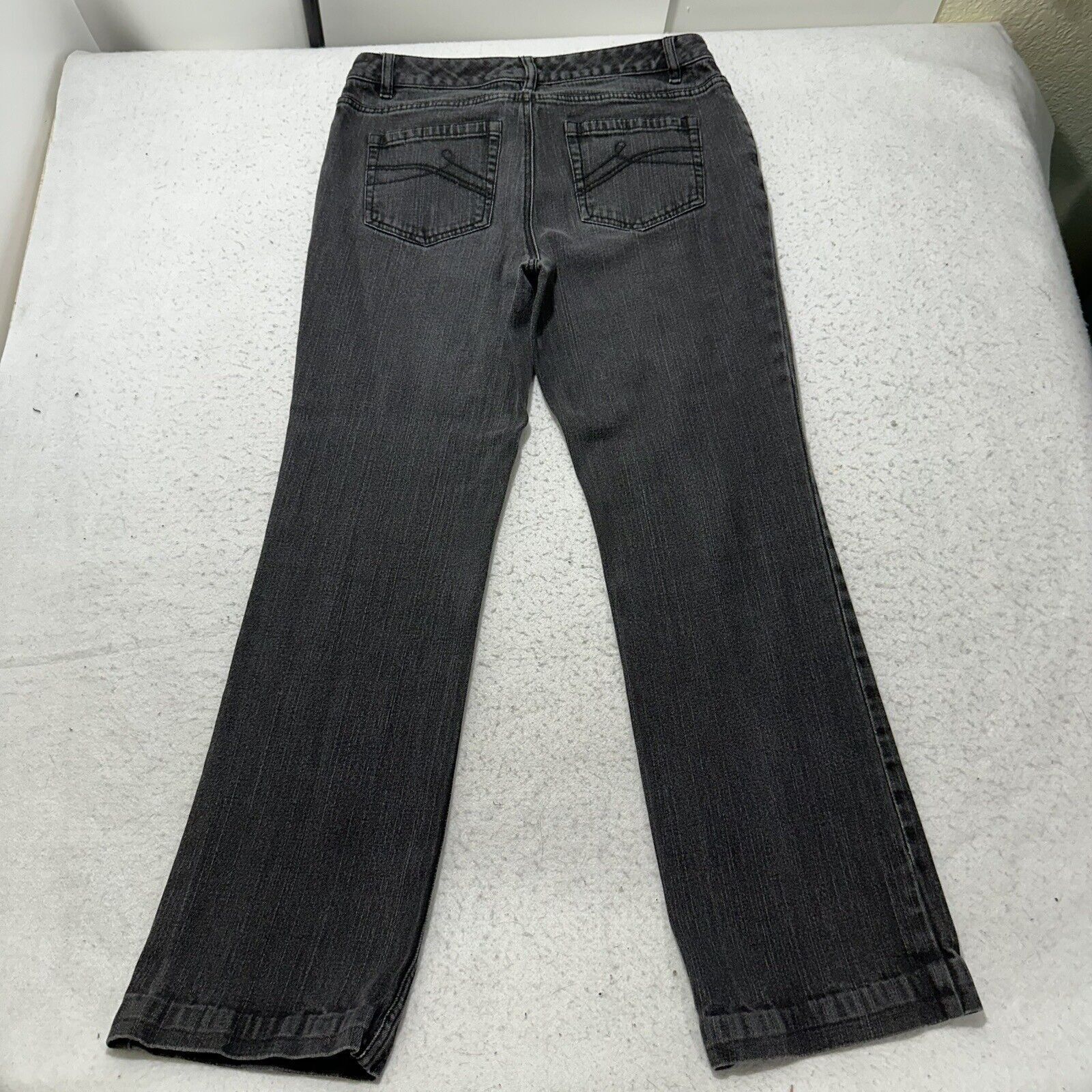 Liz Claiborne Liz Claiborne 8 Regular Slim Bootcut Jeans Dark Gray Denim Size 30" / US 8 / IT 44 - 6 Thumbnail