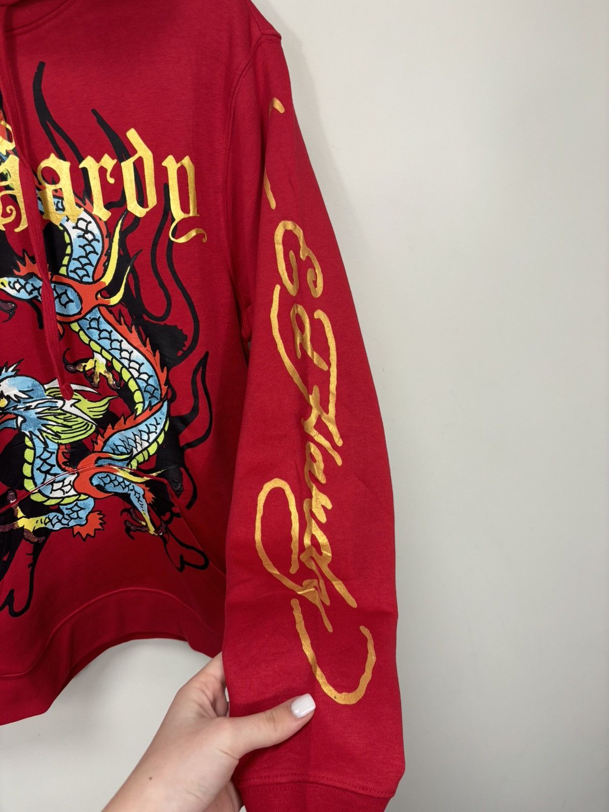 Ed Hardy Ed Hardy Y2K Chinese Dragon Big Logo NEW Red Hype Hoodie Size US S / EU 44-46 / 1 - 10 Thumbnail
