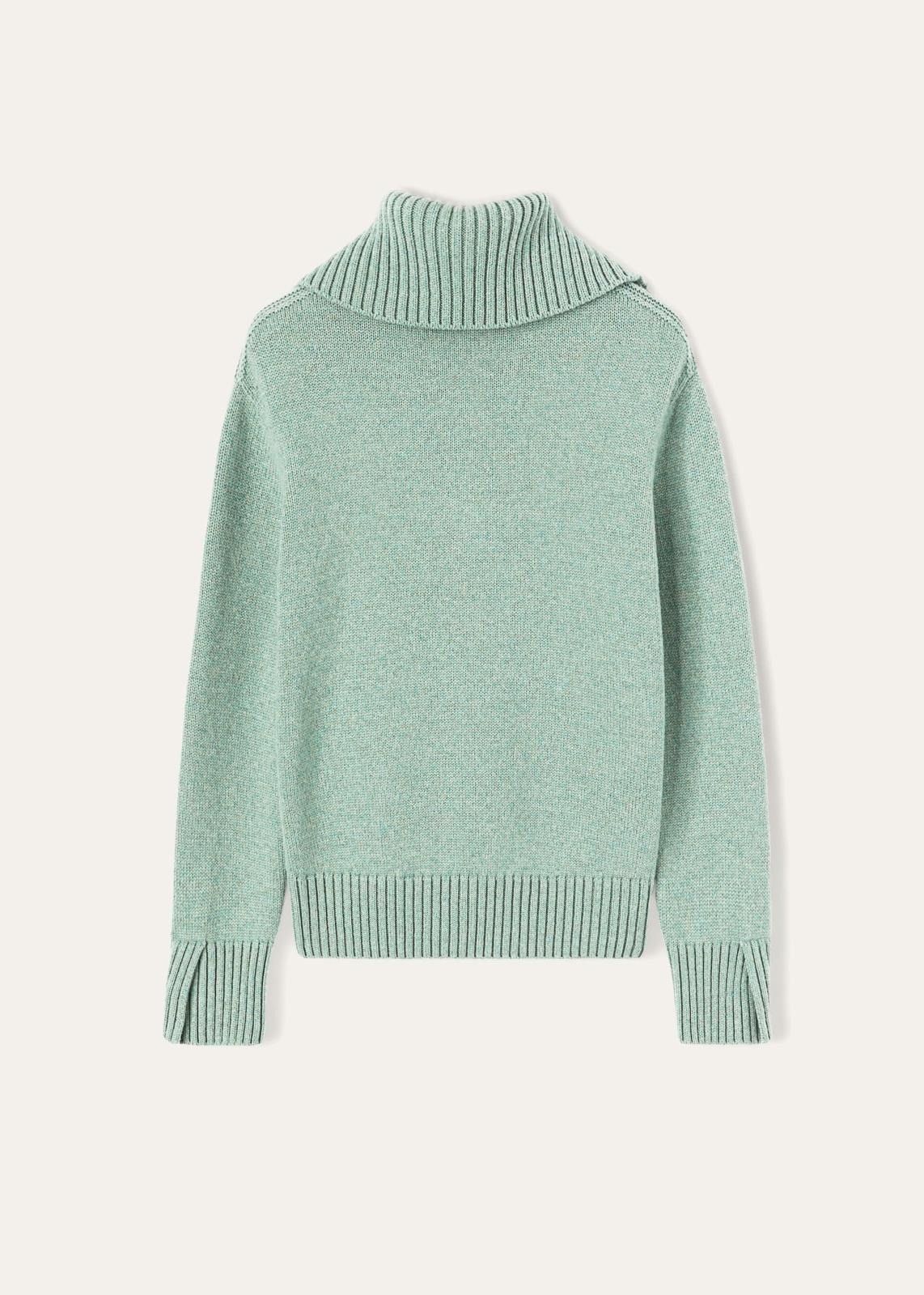 Loro Piana o1srvl11e0824 Parksville 23 Half Zip Sweater in Mint Size XXL / US 16-18 / IT 52-54 - 2 Thumbnail