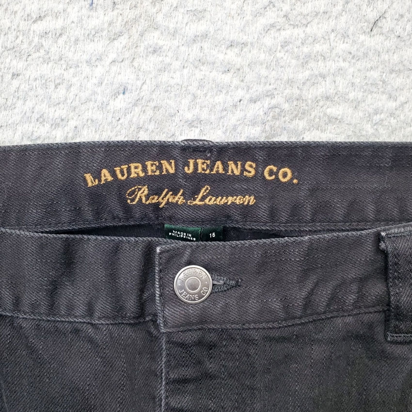 Denime Lauren Jeans Co. Bootcut Jeans Womens 16 Black Denim Y2k Streetwear Shirt Size 38" / US 16 / IT 52 - 7 Thumbnail