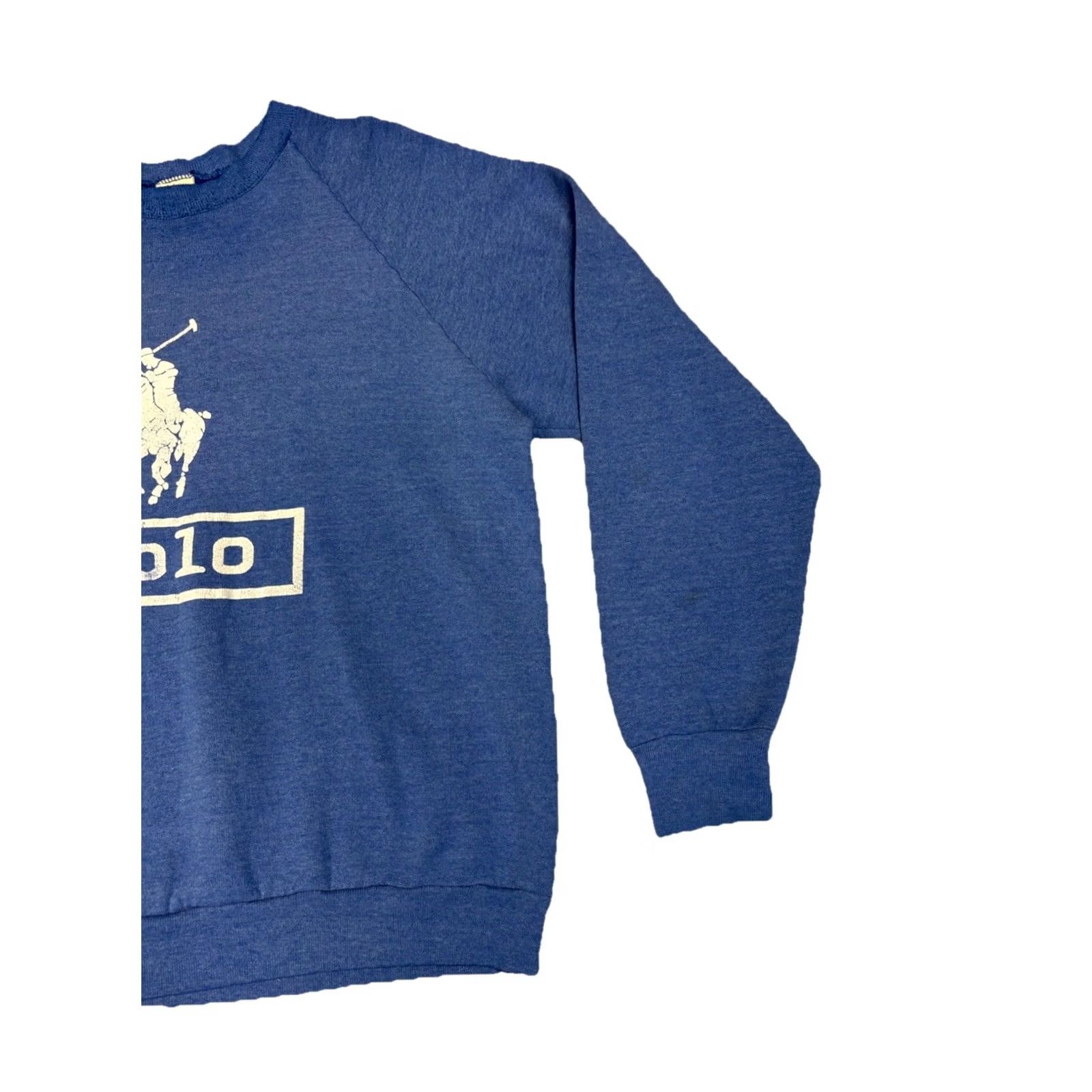 Fruit Of The Loom VINTAGE Fruit of the Loom Sweatshirt Crewneck unisex Adults L Blue logo 90s USA Puffy graphics Man On Horse Size US L / EU 52-54 / 3 - 3 Thumbnail