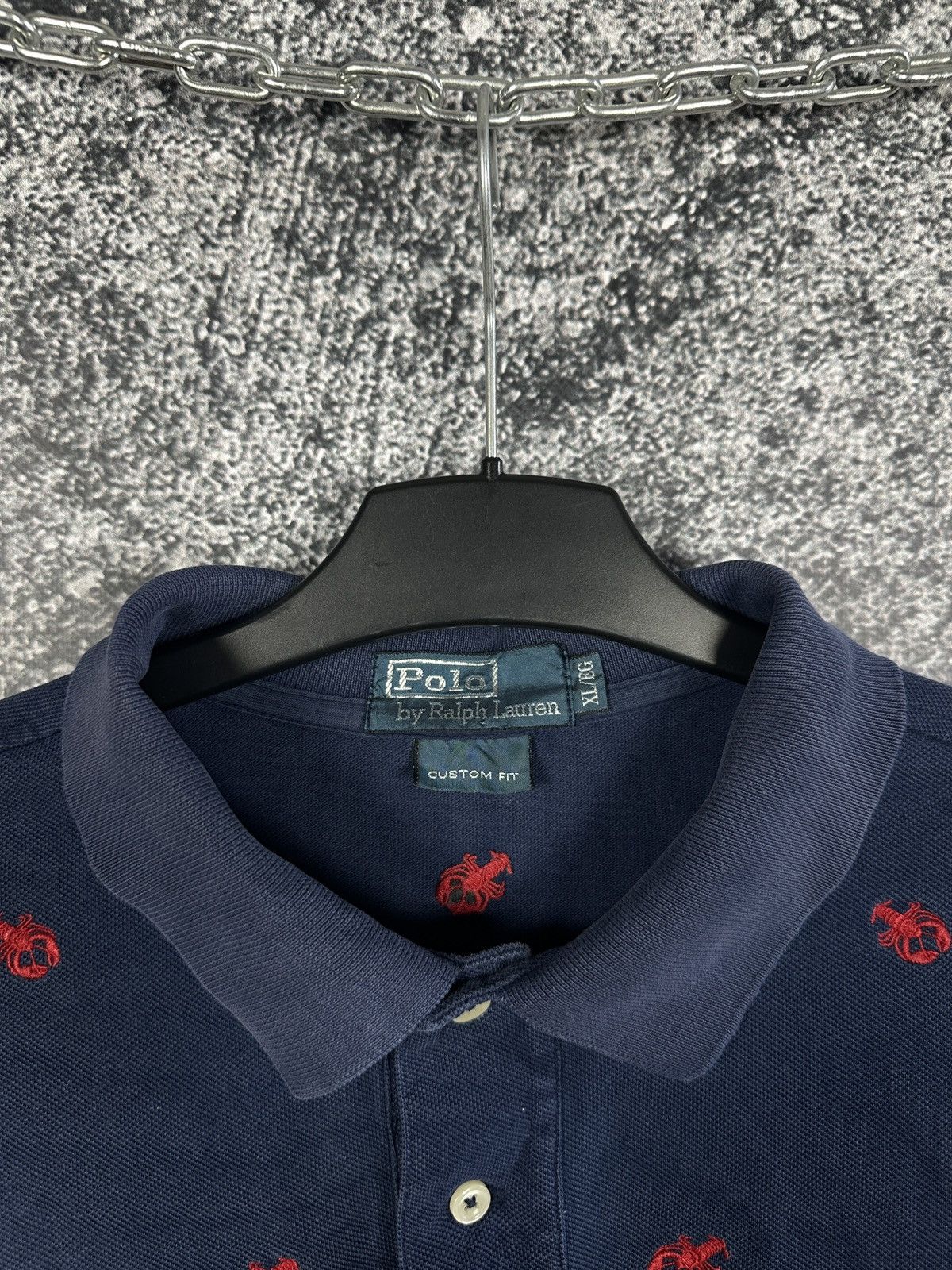 Polo Ralph Lauren Polo Ralph Lauren Crab Embroidered Polo Shirt Over Print XL Size US XL / EU 56 / 4 - 6 Thumbnail