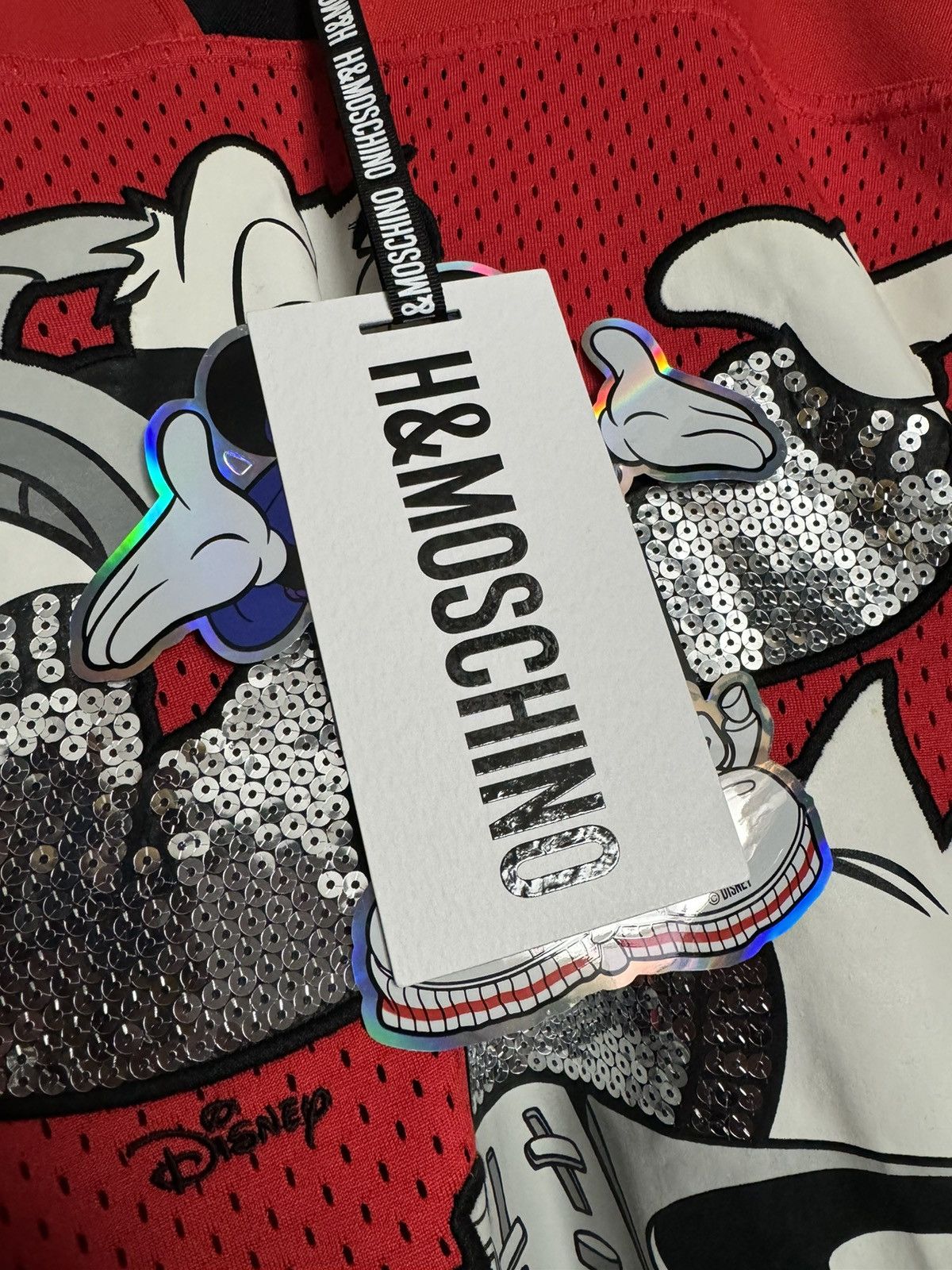 H&M × Moschino Moschino x H&M Disney Donald Duck Mesh Jersey RED Size US M / EU 48-50 / 2 - 4 Thumbnail