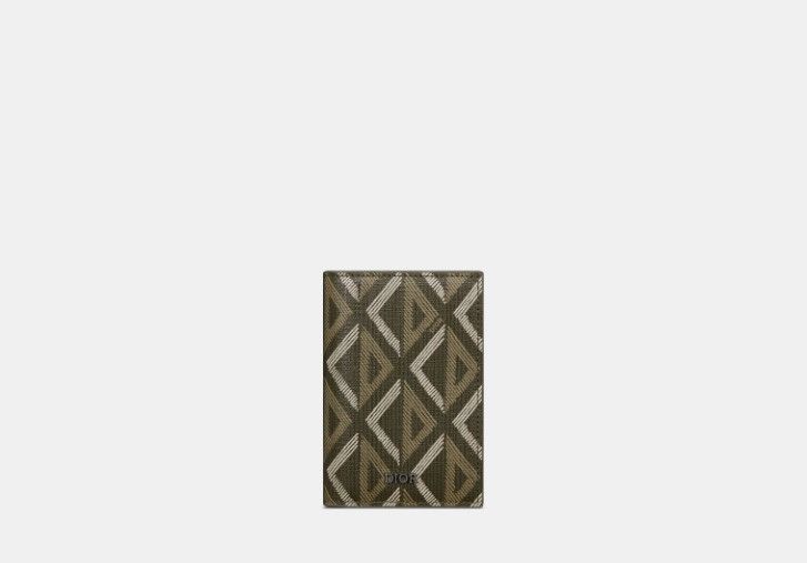 Dior o1w1db10325 2ESCH Size: OS / Bifold Card Holder in Khaki Size ONE SIZE - 1 Thumbnail