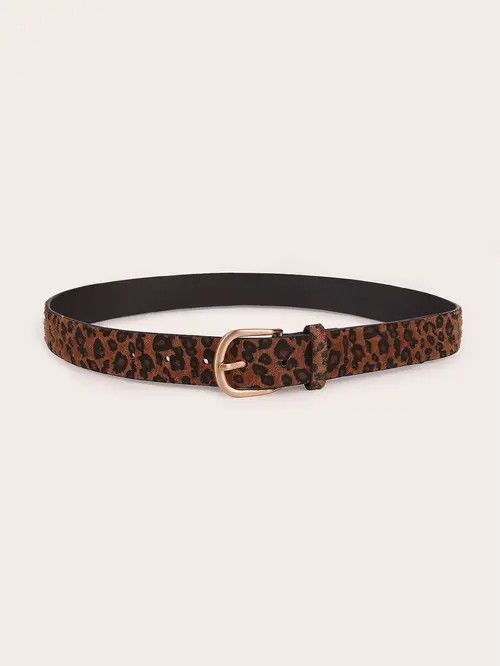 VIBE 2000s leopard cheetah print PU Leather belt Size 32 - 3 Thumbnail