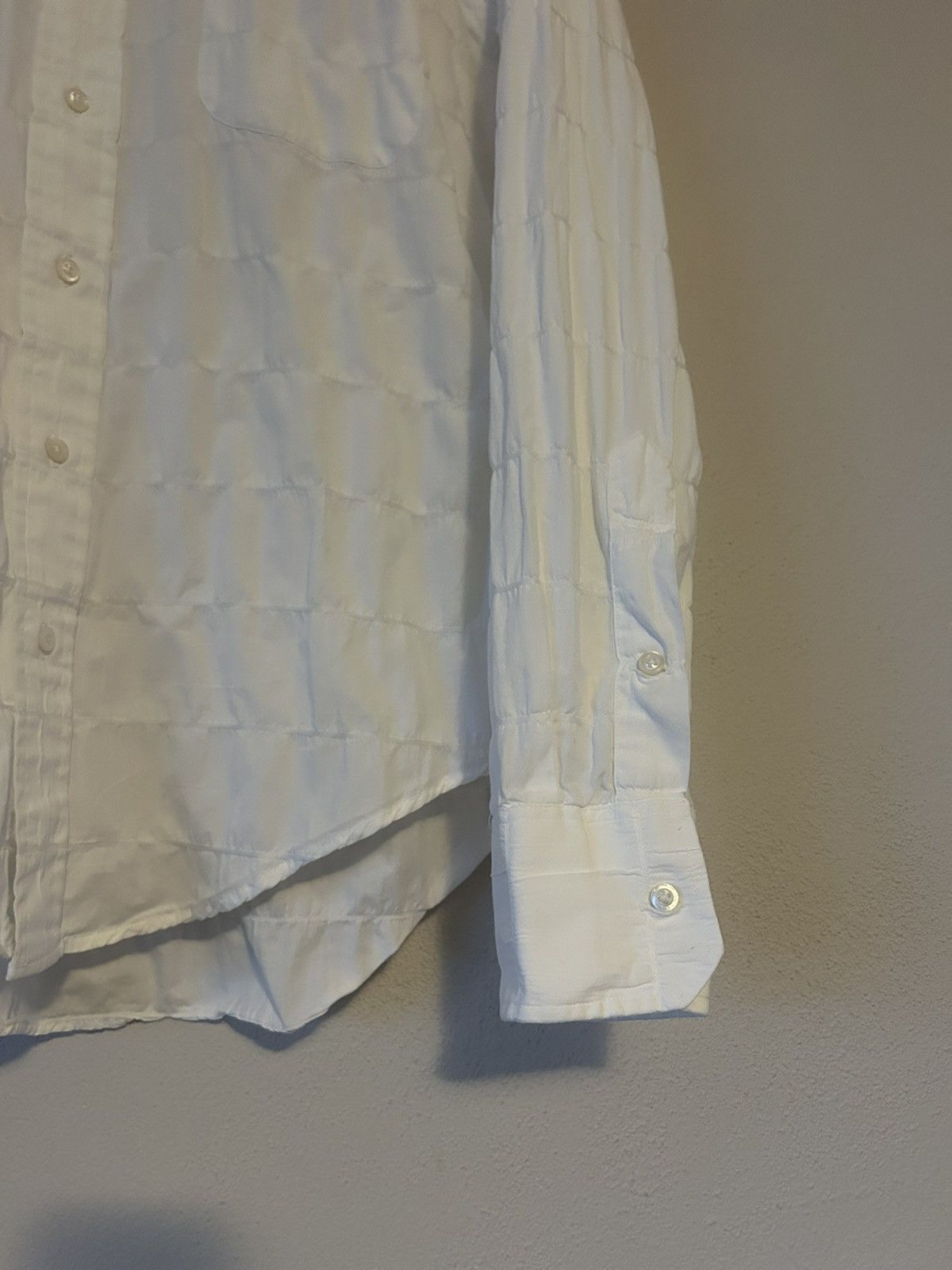 Thom Browne Thom Browne White Quilted Cotton Shirt Size US M / EU 48-50 / 2 - 4 Thumbnail
