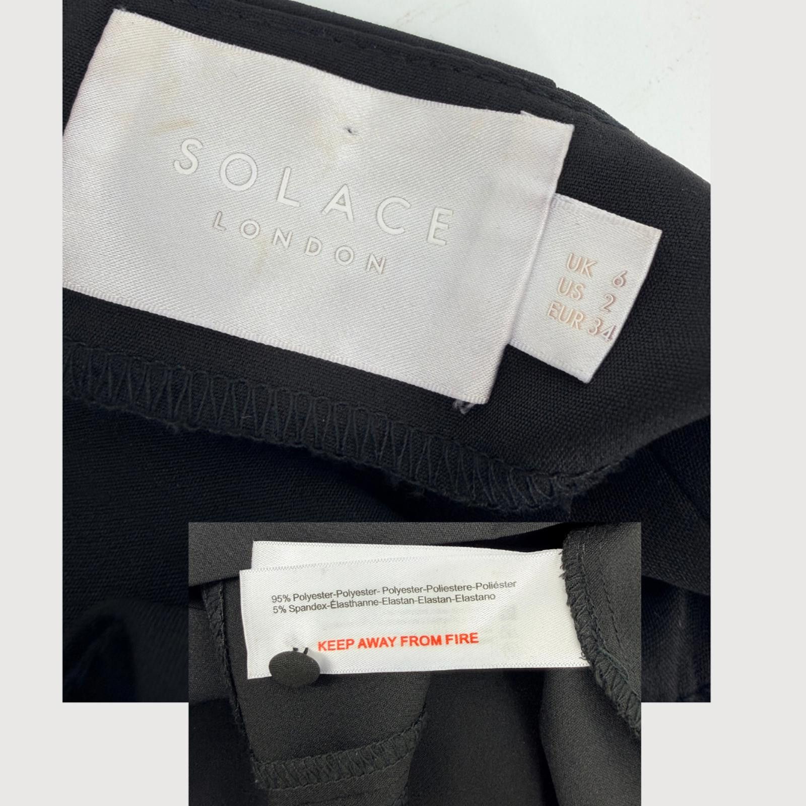 Other Solace London Milo Plunge Dress Black Knee Length 2 Size XS / US 0-2 / IT 36-38 - 5 Thumbnail