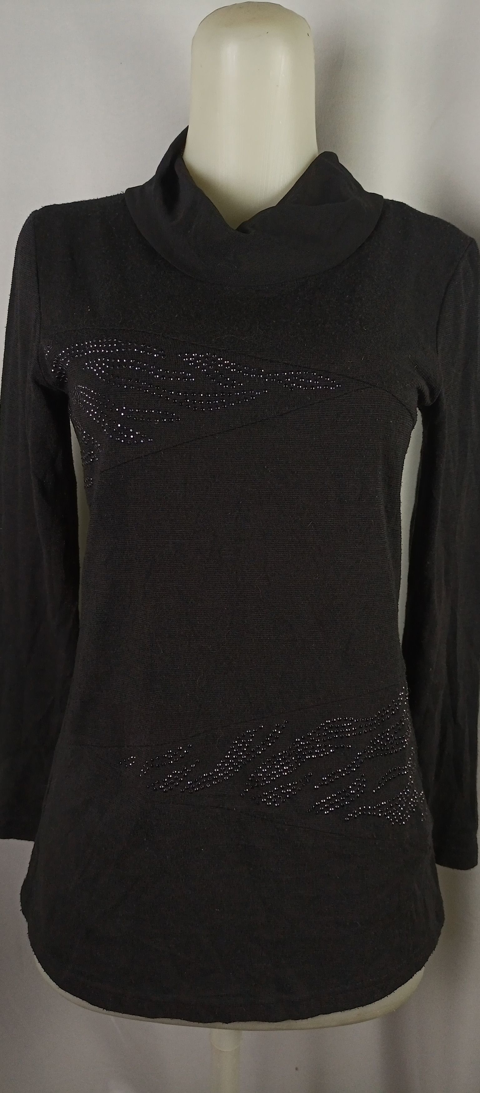 Designer × Japanese Brand Eclair by Hui Women's Rhinestone Long Sleeve Tshirt Size M / US 6-8 / IT 42-44 - 16 Thumbnail