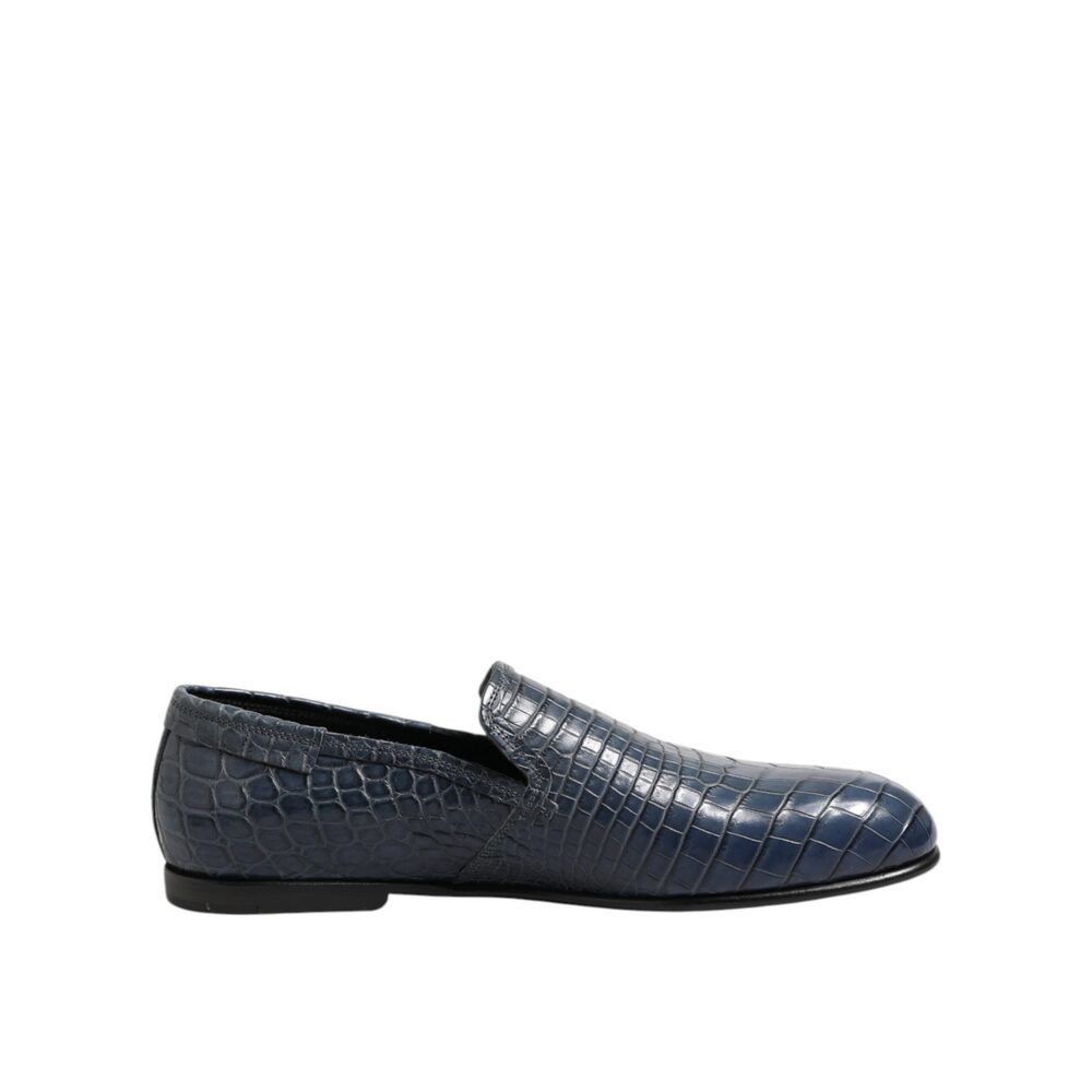 Dolce & Gabbana Dolce & Gabbana Blue Exotic Leather Slip On Loafers Men Dres Size US 9 / EU 42 - 7 Thumbnail