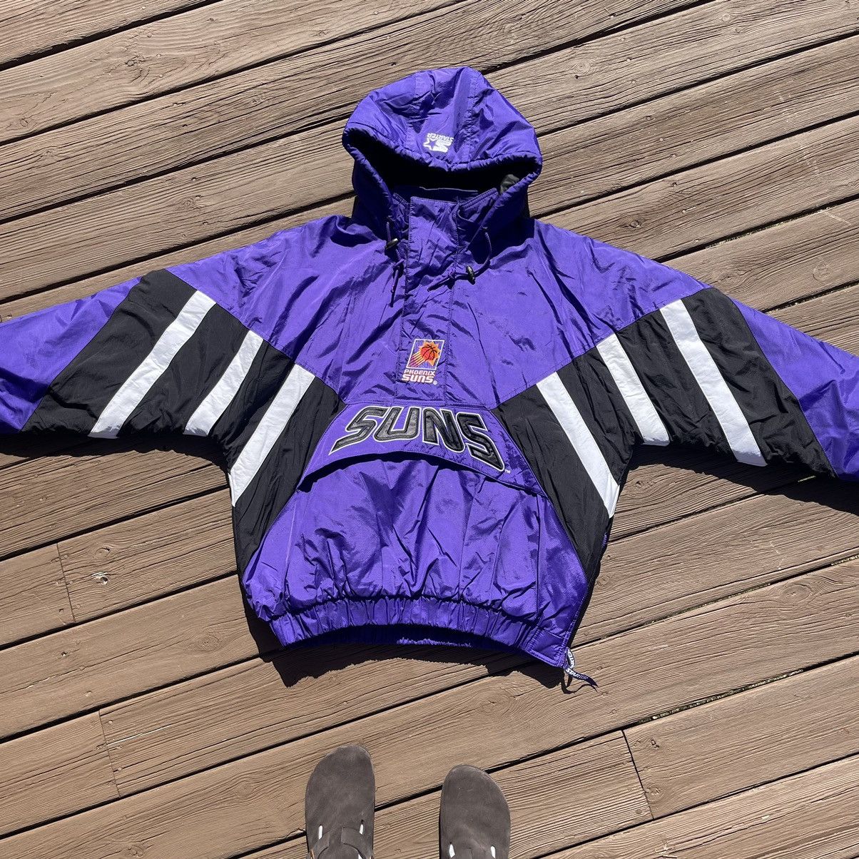 image of 90's Phoenix Suns Starter Purple Puffer Jacket Xl, Men's