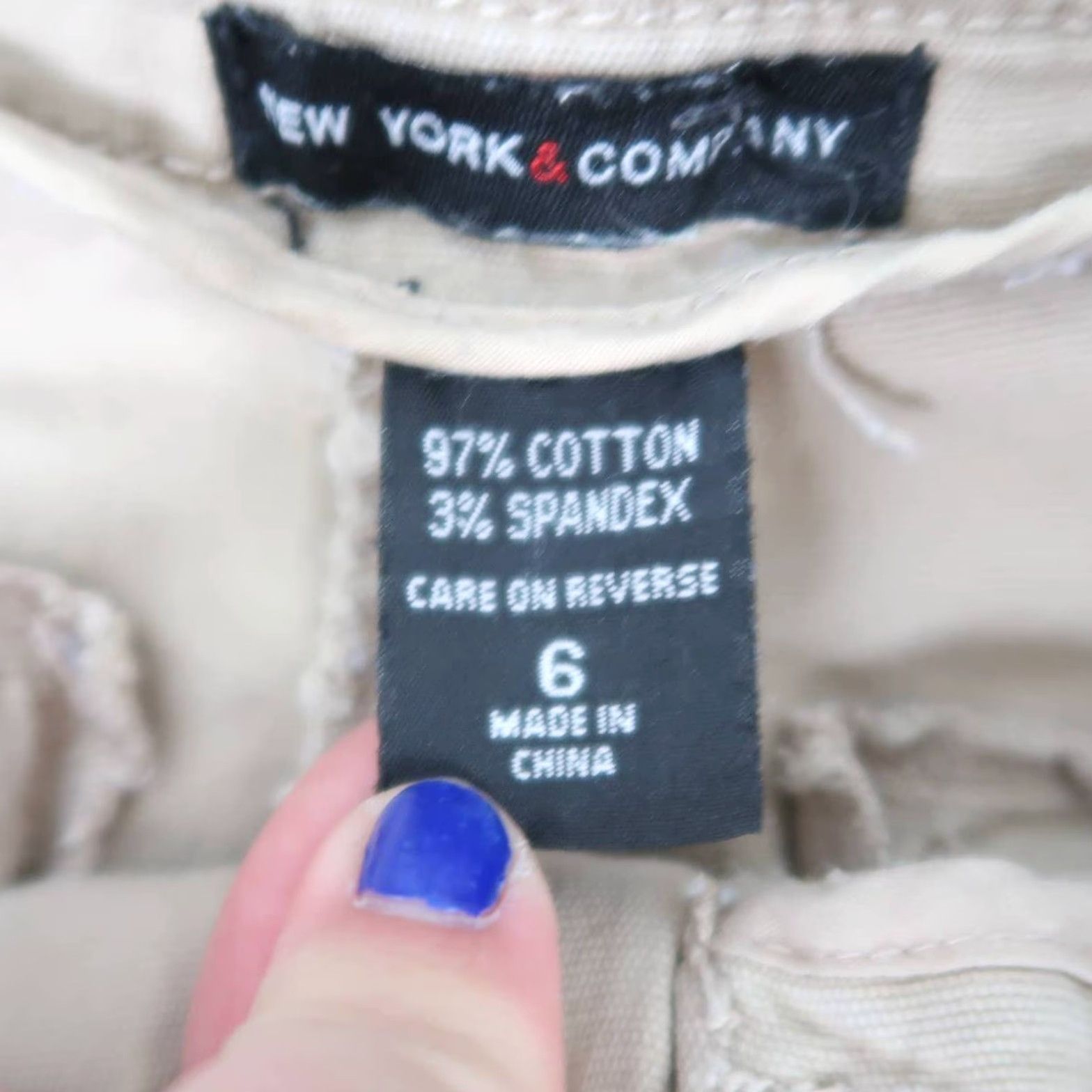 Vintage VINTAGE 90s New York & Company khaki tan low rise cargo bootcut flare pants 6 Size 29" - 5 Thumbnail