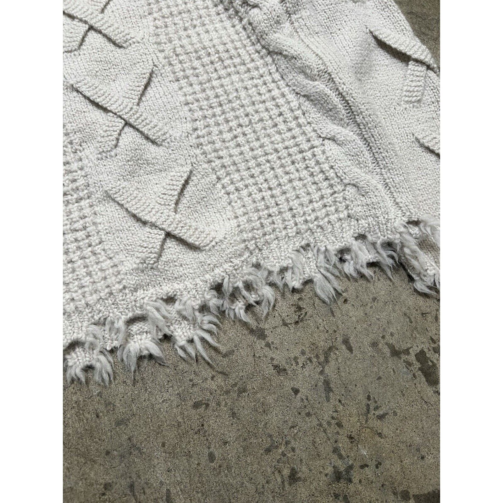 Allsaints NWT Mens White Hennet Crew Pullover Chunky Wool Alpaca $259 Size US S / EU 44-46 / 1 - 6 Thumbnail