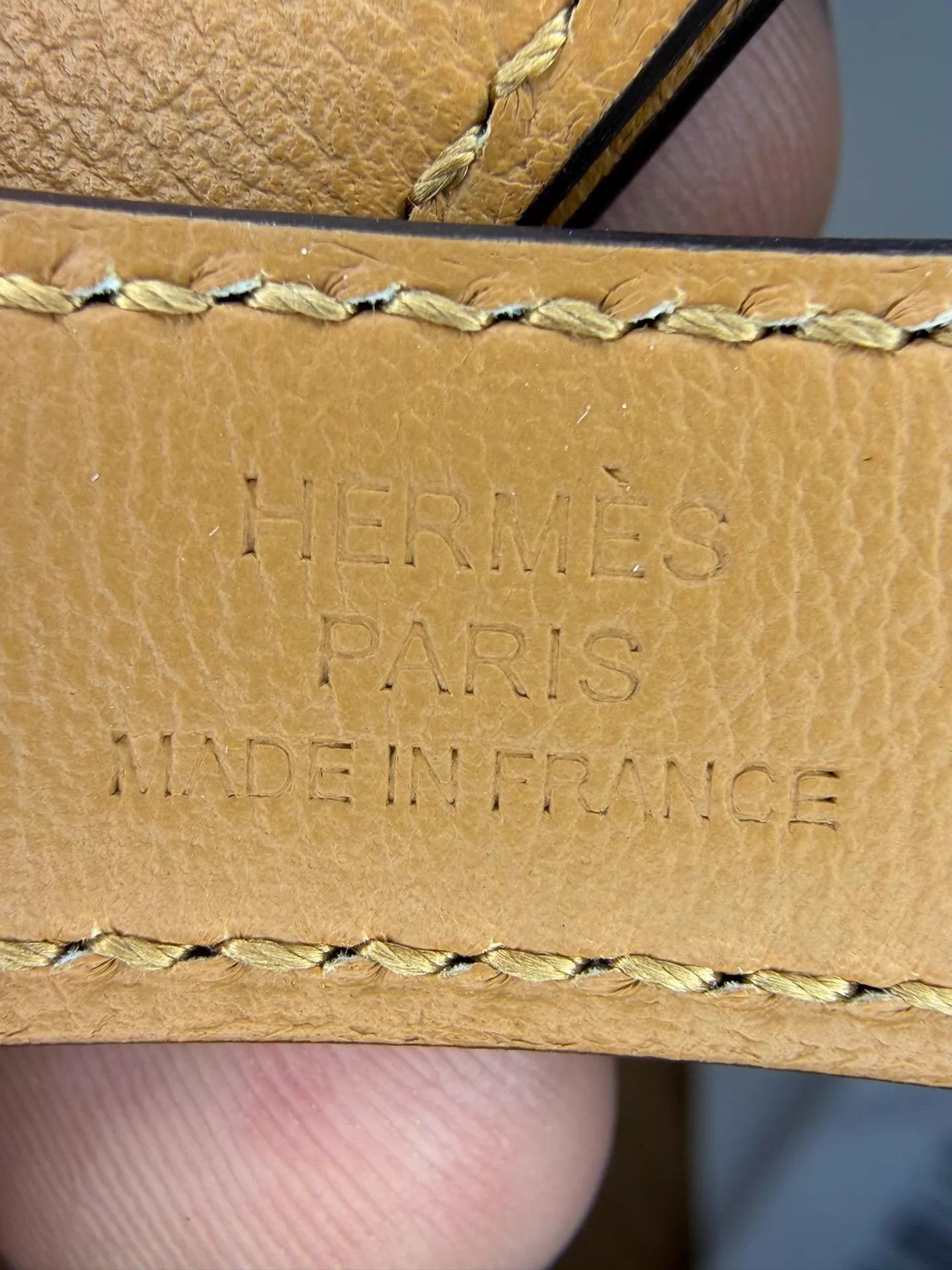 Hermes Hermes Kelly Belt Elephant Grey Gold Buckle W New Size ONE SIZE - 9 Thumbnail