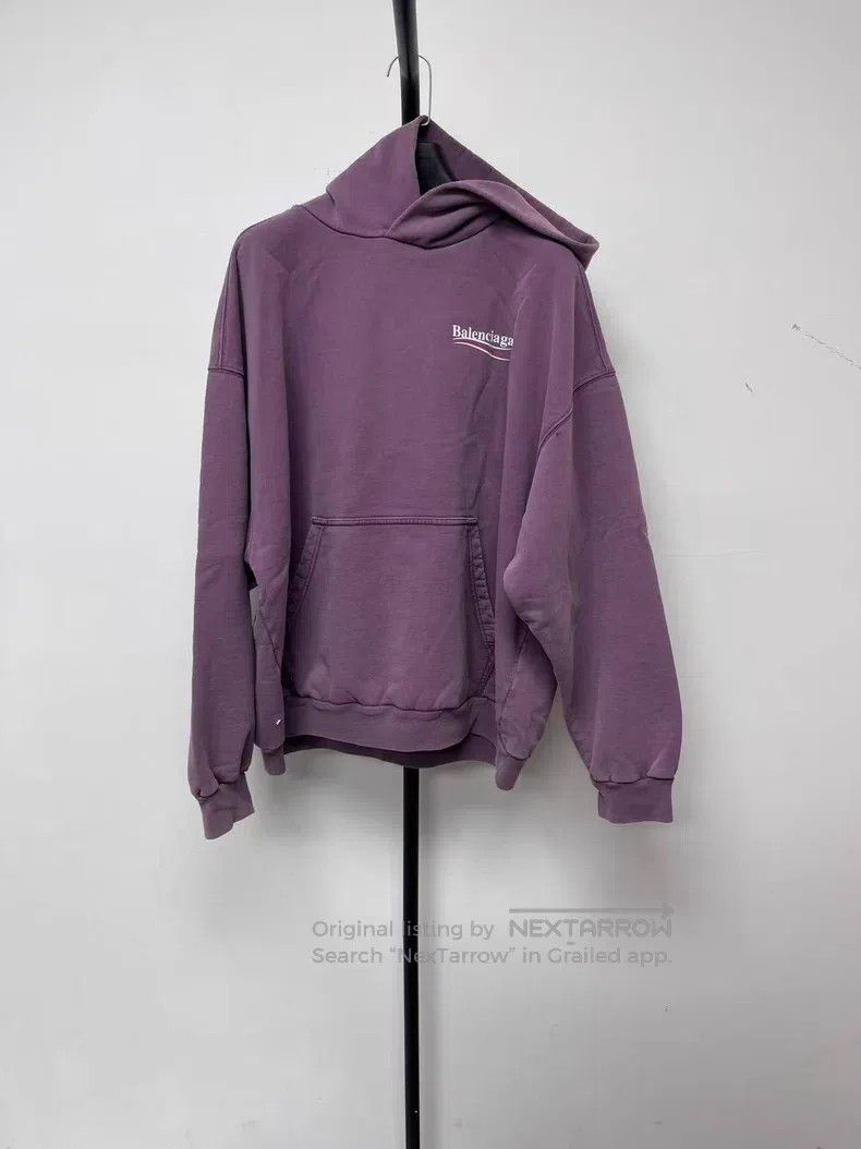 Balenciaga Balenciaga Hooded Letter Printed Long Sleeve Sweatshirt Size US M / EU 48-50 / 2 - 1 Thumbnail