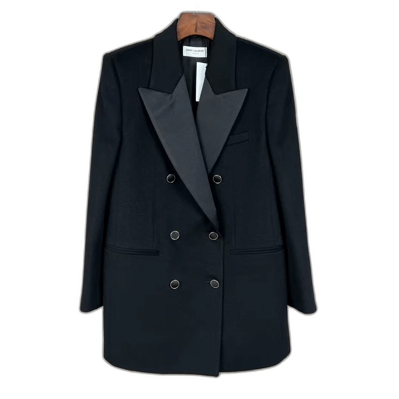 Saint Laurent Paris Saint Laurent Smoking Jacket Blazer Coat-yf Size US M / EU 48-50 / 2 - 1 Thumbnail