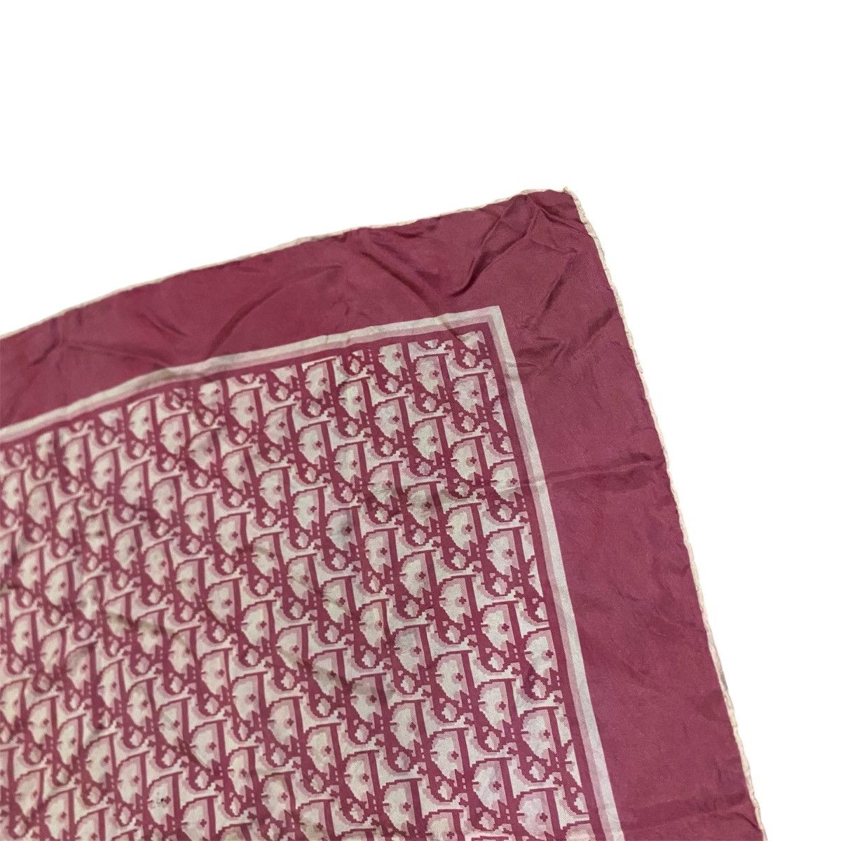 Christian Dior Monsieur Christian Dior Scarf Monogram in Red Burgundy Silk Size ONE SIZE - 10 Thumbnail