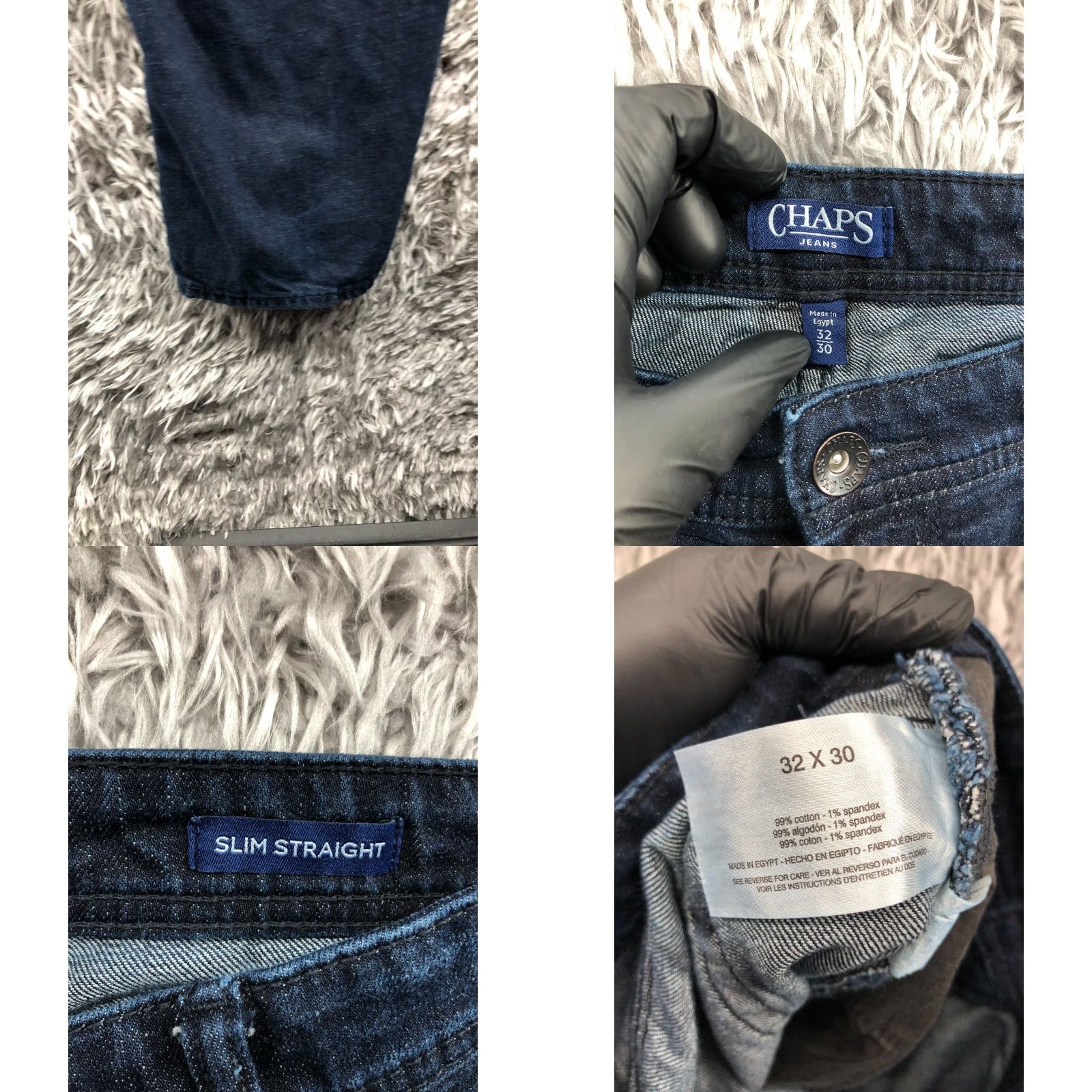 Chaps Chaps Slim Straight Jeans Size 32x30 Mens Mid Rise Dark Wash Blue Shirt? Size US 32 / EU 48 - 8 Thumbnail