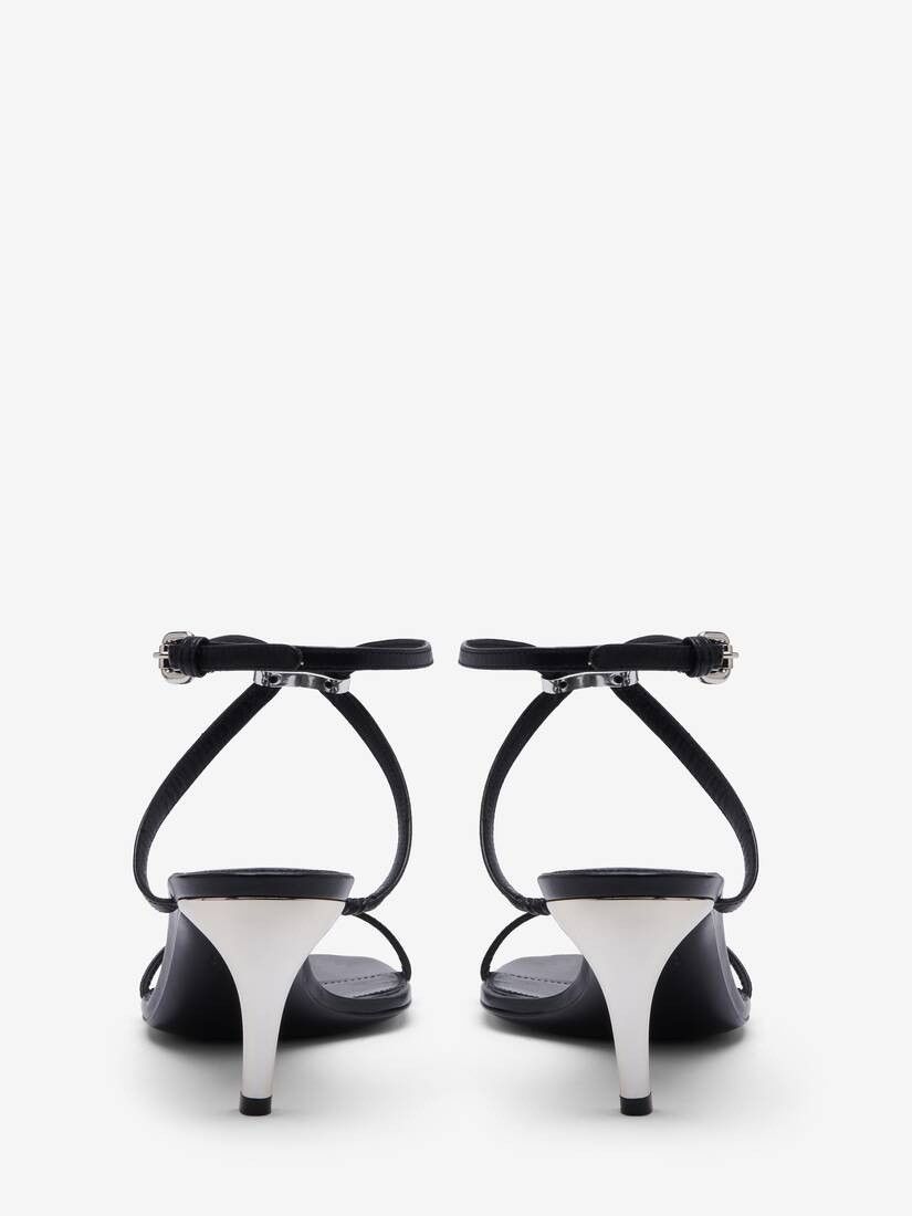 Alexander McQueen o1w1db10925 Armadillo Metal Bar Sandal in Black Size US 10 / IT 40 - 3 Thumbnail