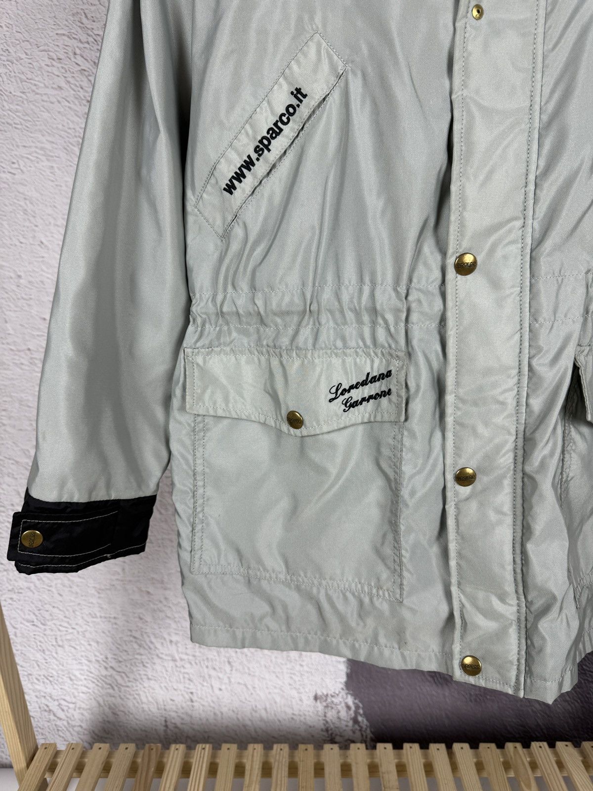 Vintage Sparco vintage racing France big logo nylon jacket grey S Size US S / EU 44-46 / 1 - 6 Thumbnail