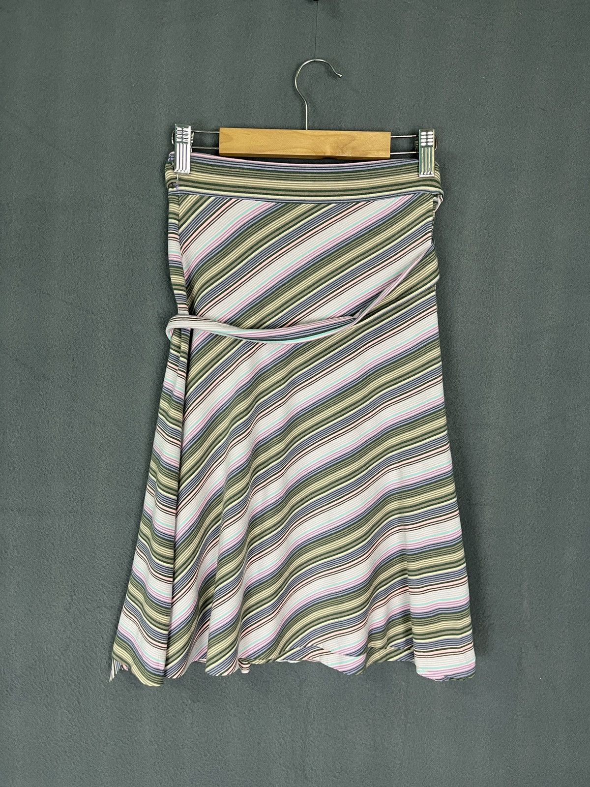 Vintage Morgan de Toi Stripes Wrap Up Skirts Size 30" / US 8 / IT 44 - 1 Thumbnail