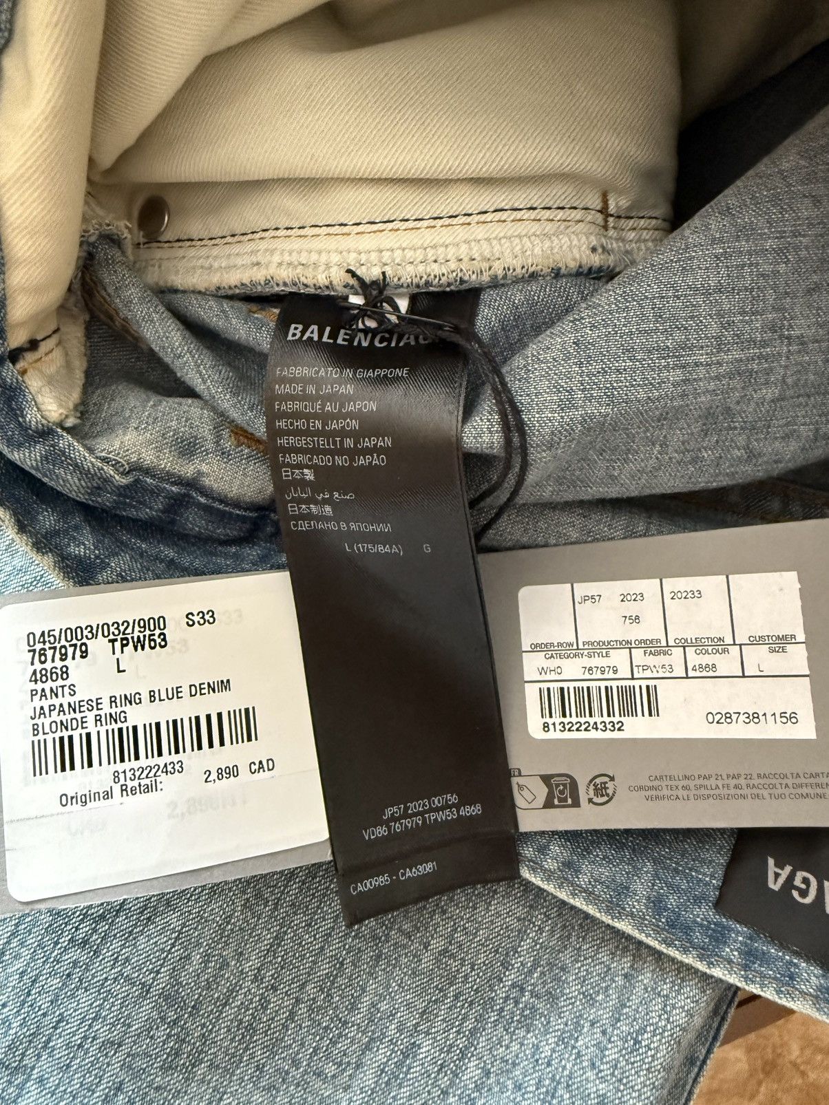 Balenciaga Balenciaga Double Front Denim Pants Size US 34 / EU 50 - 9 Thumbnail