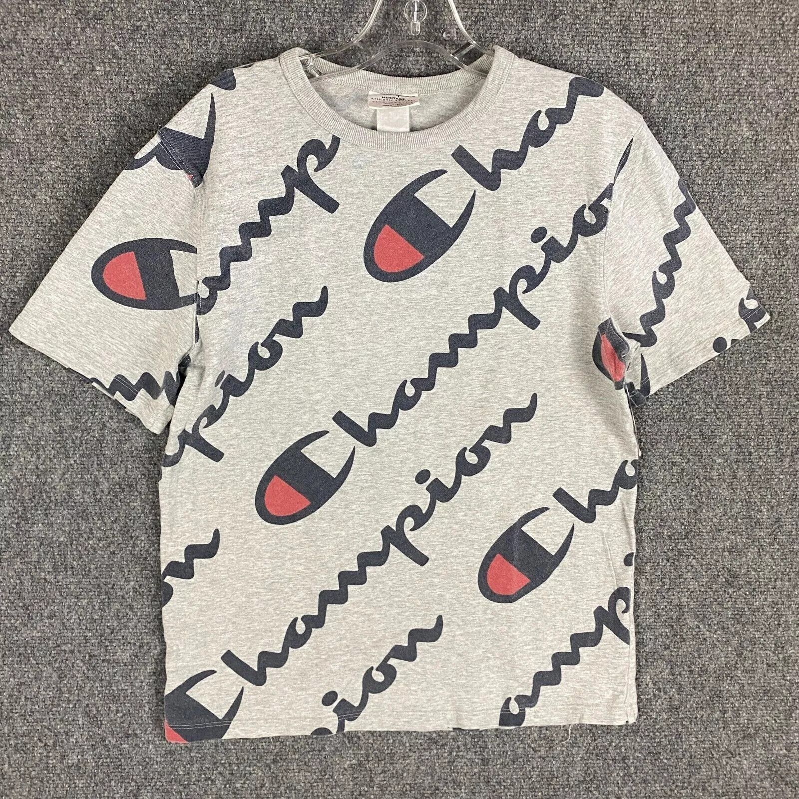 Champion × Vintage Vintage Champion Shirt Men's Medium Heritage All Over Print Size US M / EU 48-50 / 2 - 1 Thumbnail