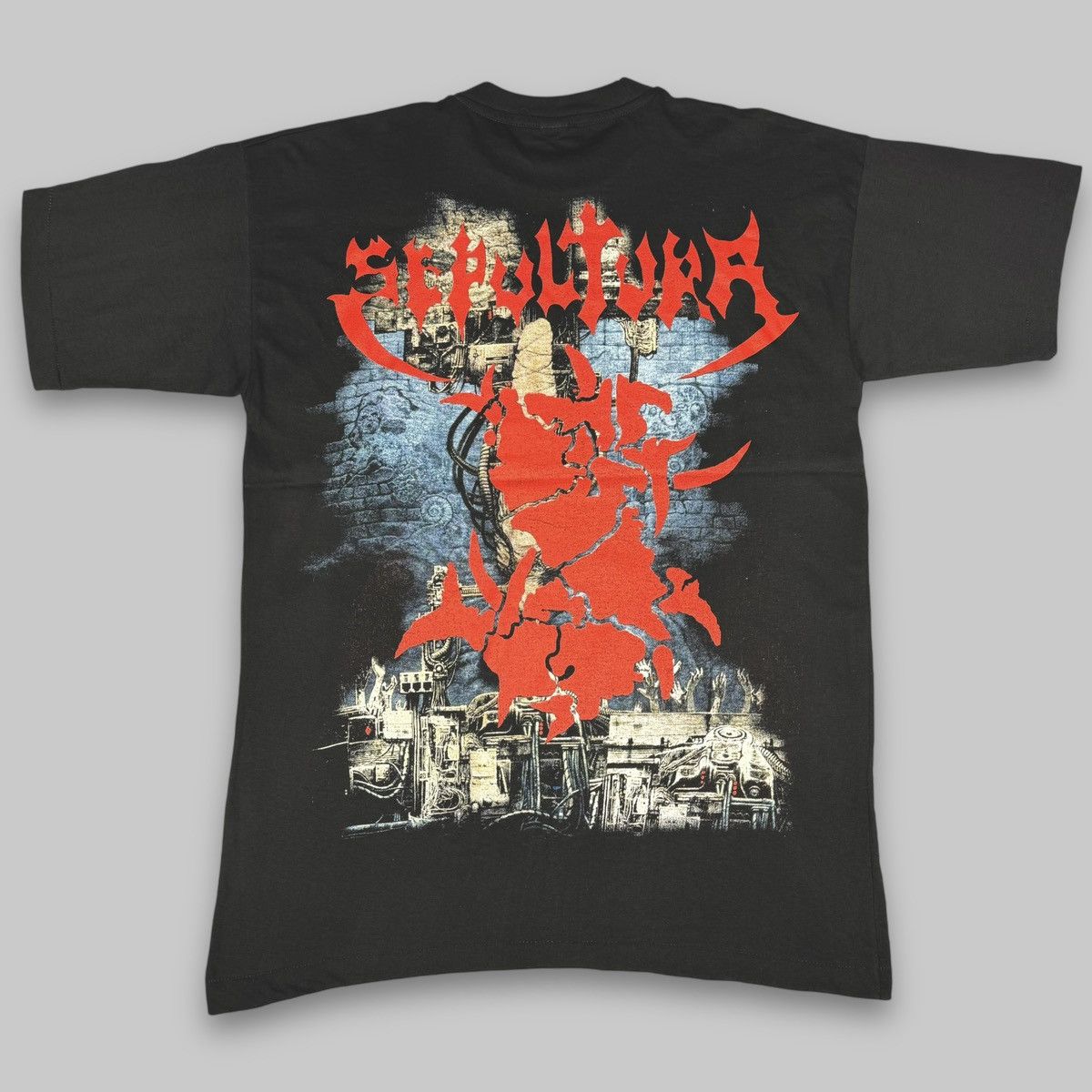 Band Tees Vintage Early 90s Sepultura Empire All Over Euro T Shirt Size US L / EU 52-54 / 3 - 3 Thumbnail