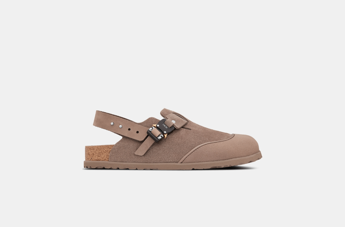 image of Birkenstock x Dior O1W1Db10224 Tokio Slipper Smooth Calf In Brown, Men's (Size 12)