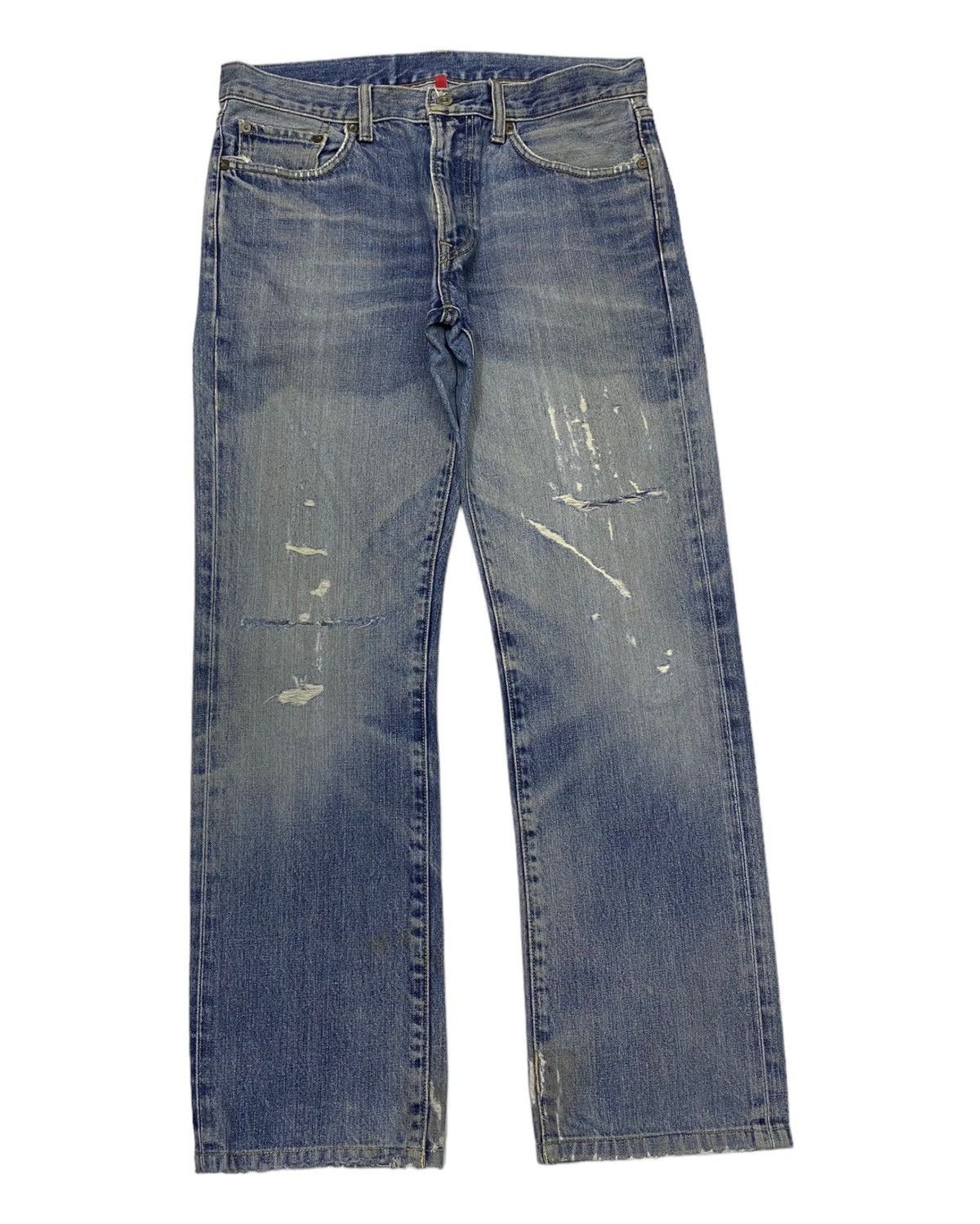 Undercover × Uniqlo BAGGY JEANS UNIQLO JAPAN BAGGY DISTRESSED DENIM JEANS Size US 34 / EU 50 - 3 Thumbnail
