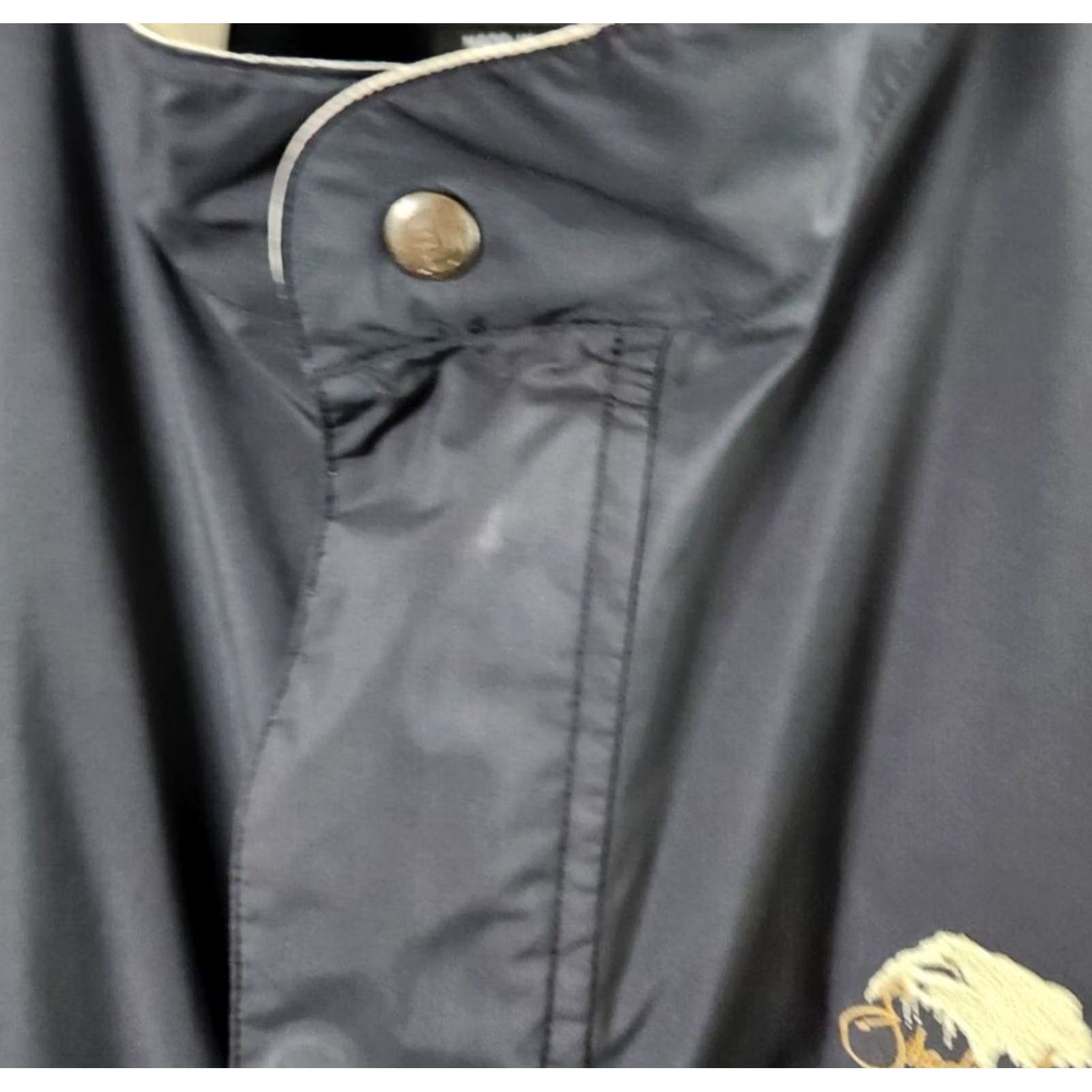 Footjoy FootJoy Windbreaker Jacket Mens XL Black Solid Polyester Pockets Lined Snapped Casual Golf Size US XL / EU 56 / 4 - 6 Thumbnail