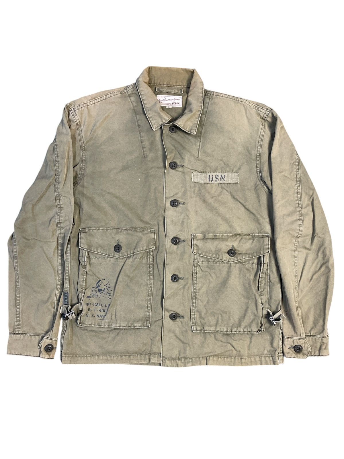 Avirex Avirex USN Military Sun Faded Jacket Size US L / EU 52-54 / 3 - 1 Thumbnail