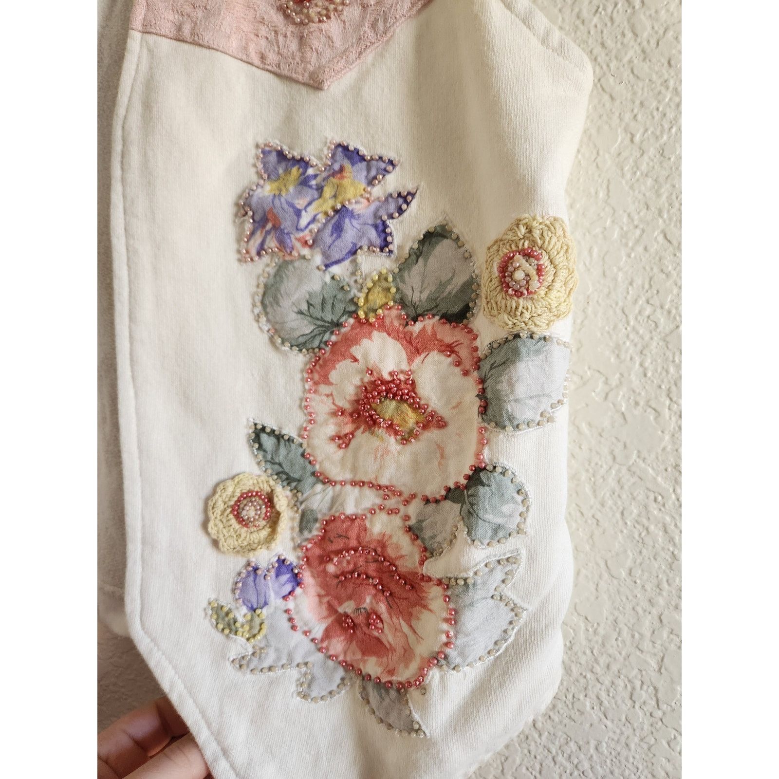 Other Vintage Electrify New York Women's Beaded Floral Vest M Size M / US 6-8 / IT 42-44 - 6 Thumbnail