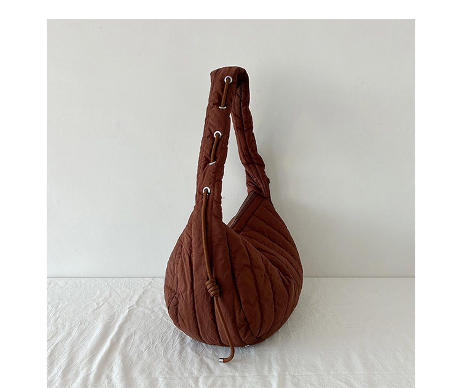 Other Stylish Quilted Sling Bag - Brown Size ONE SIZE - 9 Thumbnail