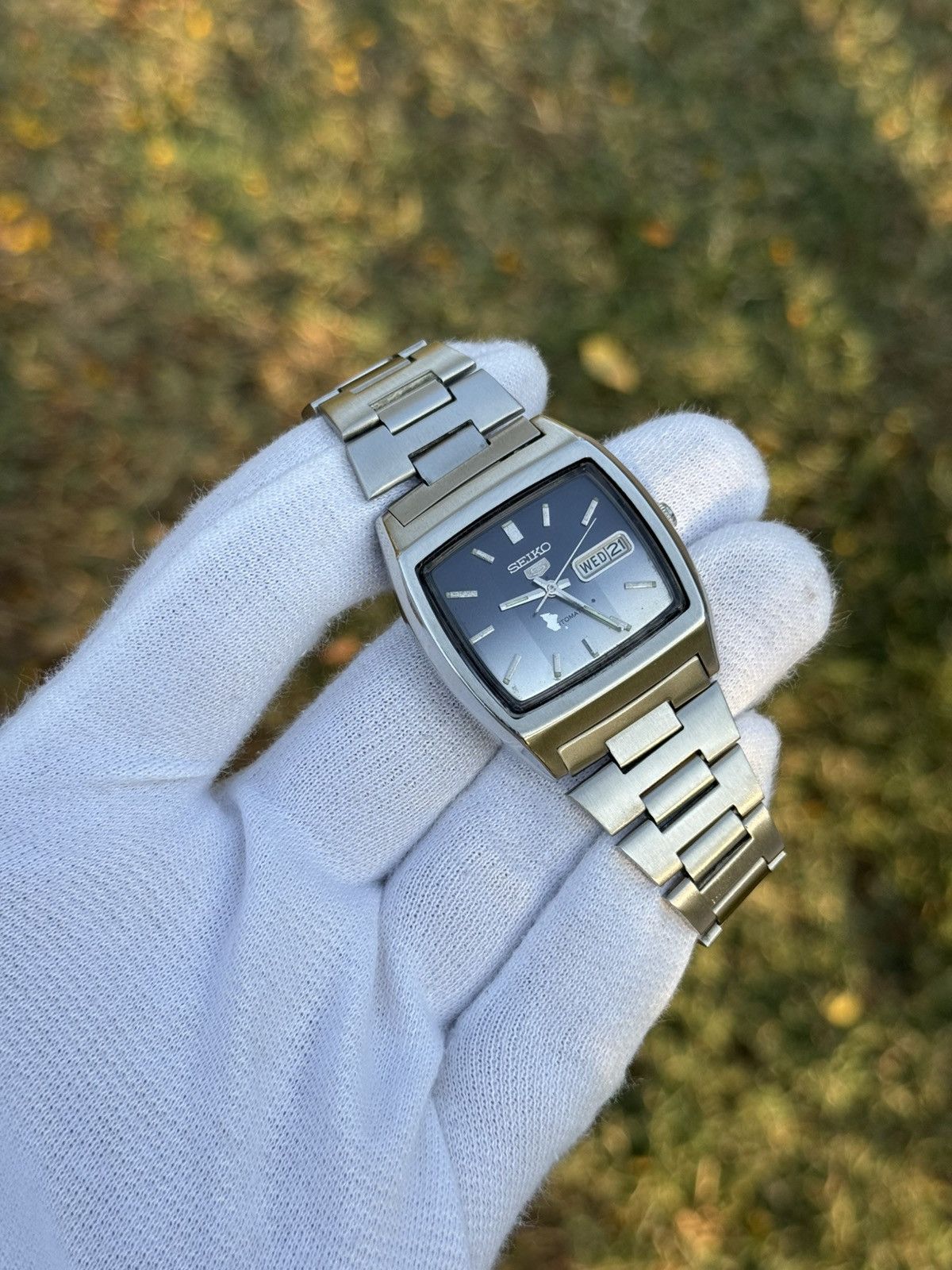 Seiko Vintage Seiko 5 Automatic 6319 – Blue Dial,Japan wrist Watch Size 36 - 11 Thumbnail