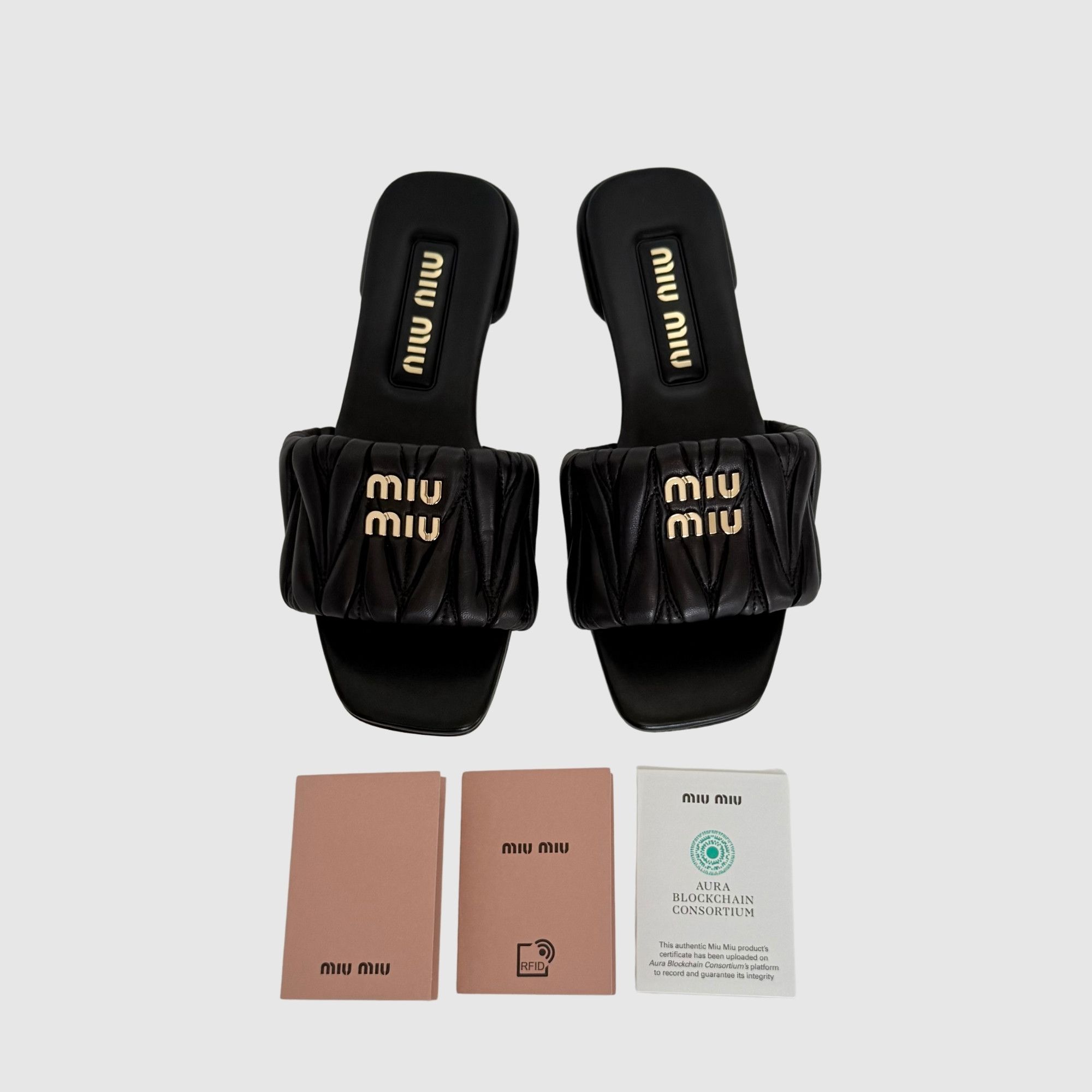 MIU MIU SLIDE SANDALS