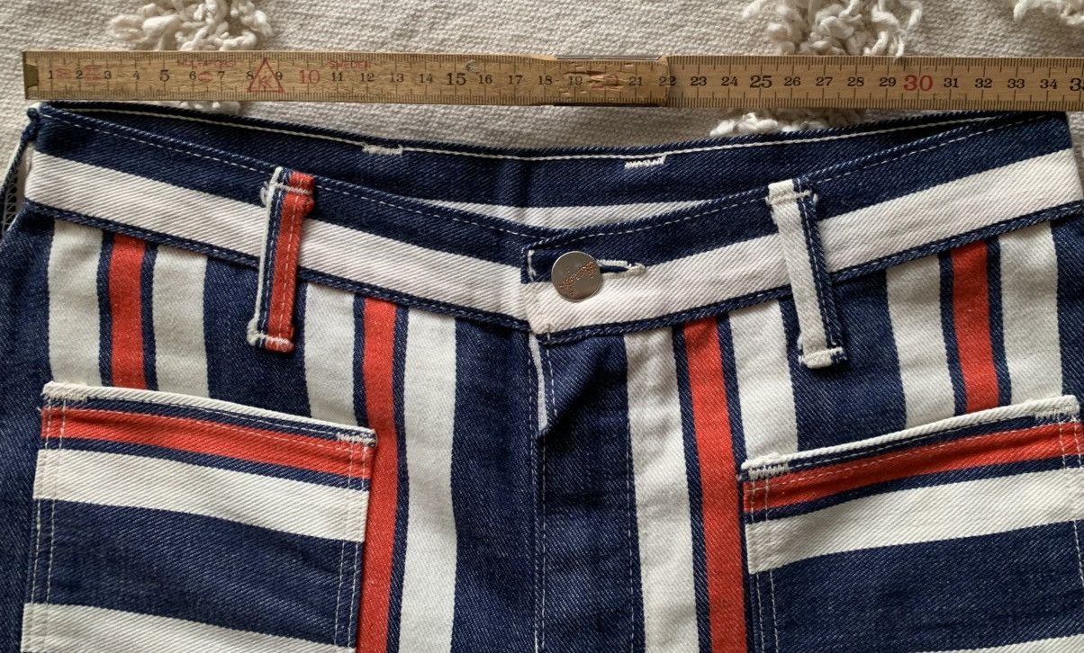 Wrangler Vintage 70s Wrangler red white blue striped jeans denim Size US 26 / EU 42 - 9 Thumbnail