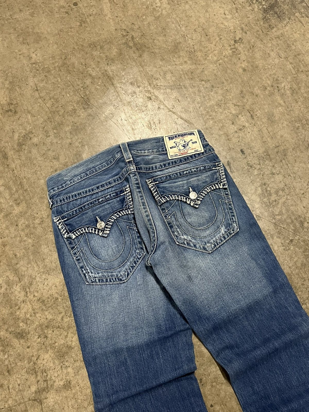 True Religion × Vintage True religion baggy fit wide leg denim hip hop skater Size US 34 / EU 50 - 2 Thumbnail