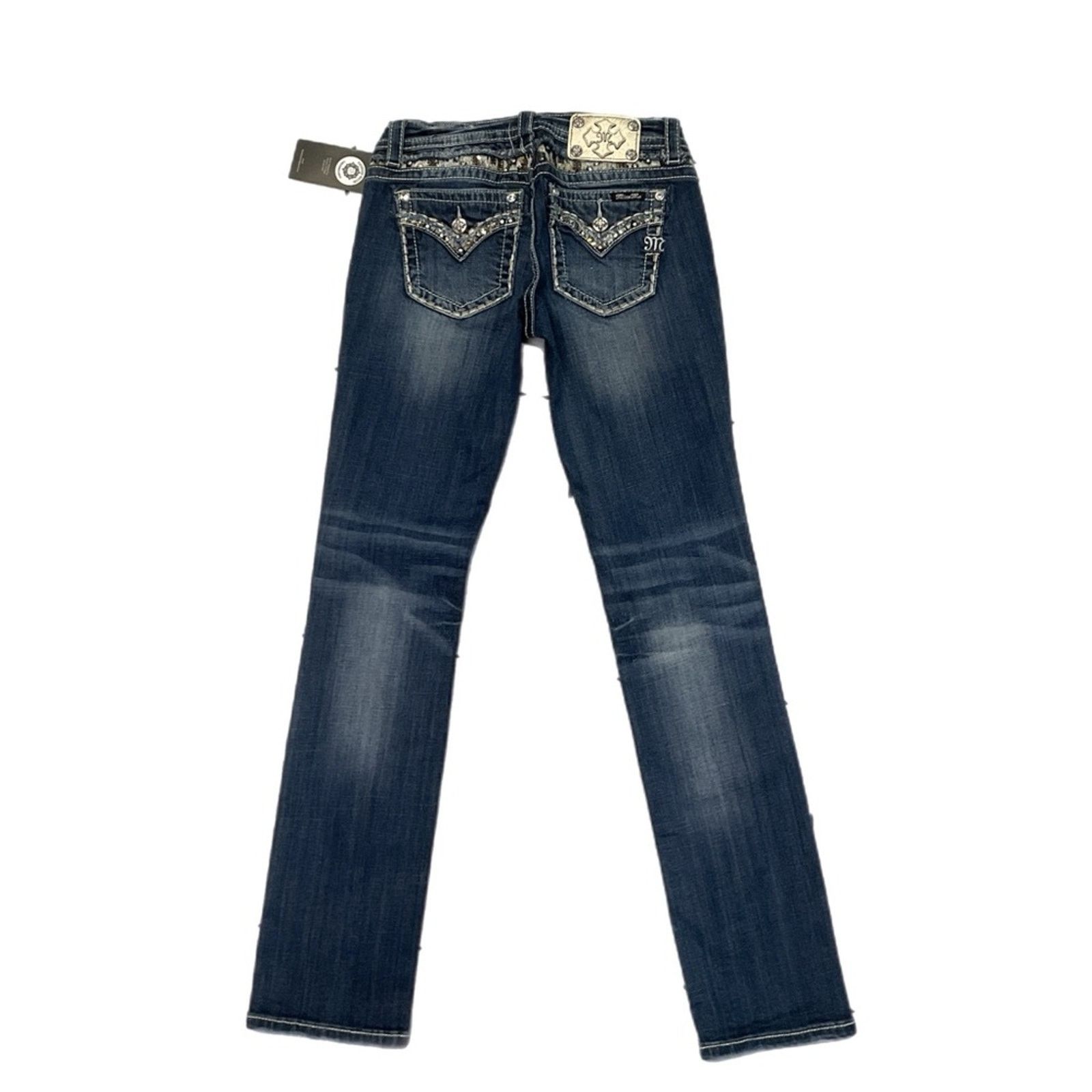 Miss Me Y2K Miss Me Straight Signature Embroidered Jeans Size 28" / US 6 / IT 42 - 2 Thumbnail