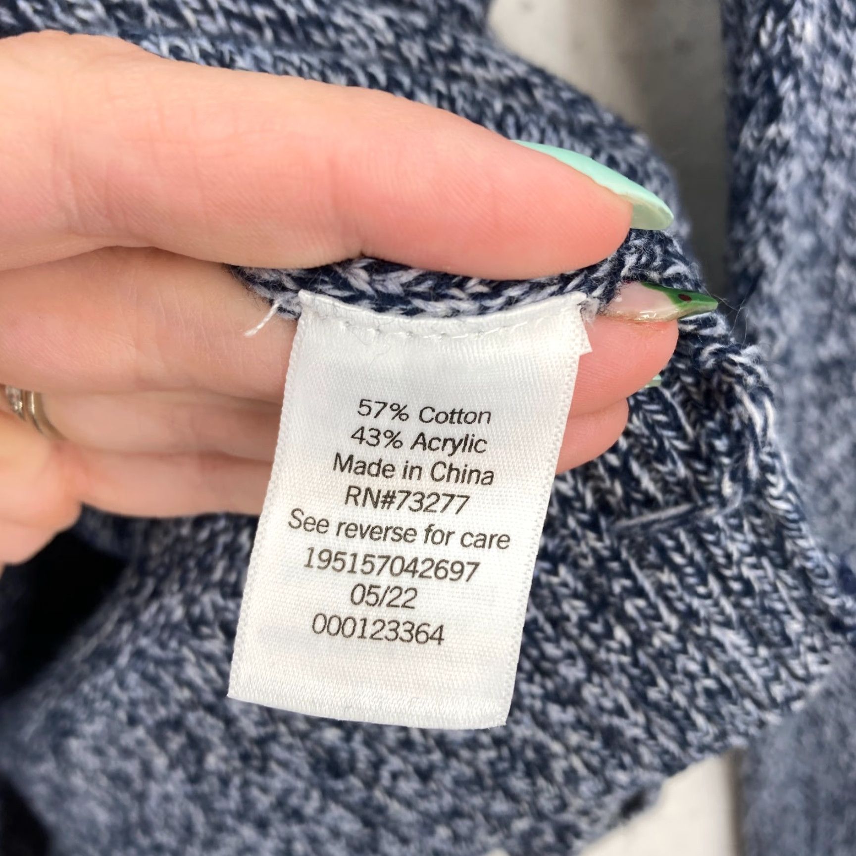 Vintage Sonoma The Supersoft Sweater Mens XL Blue Knit 1/4 Zip Pullover Casual Preppy Sweater Size US XL / EU 56 / 4 - 6 Thumbnail