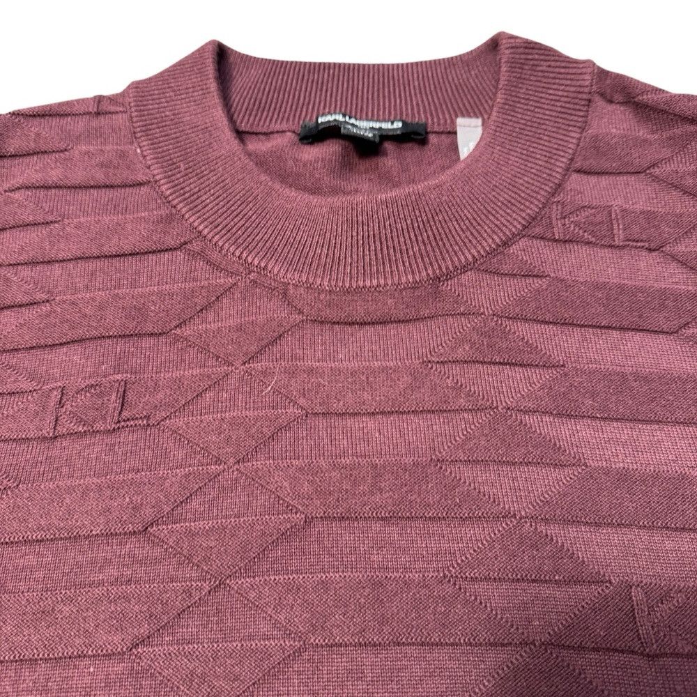 Karl Lagerfeld NWT New $99 Karl Lagerfeld Paris Crewneck Wine Sweater Size Size US XXL / EU 58 / 5 - 3 Thumbnail
