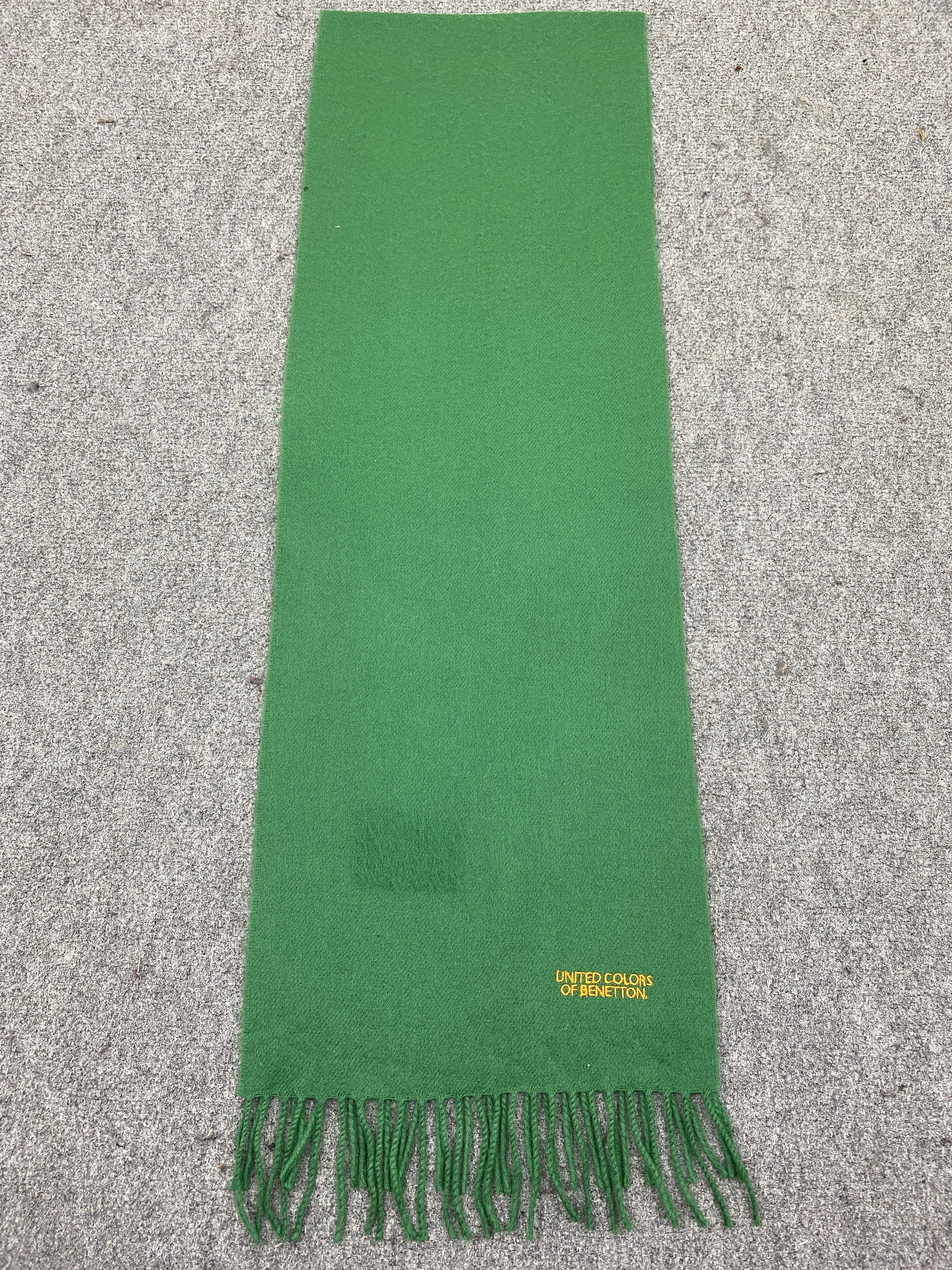 United Colors Of Benetton United Colors Of Benetton Plain Wool Scarf Muffler SC0323 Size ONE SIZE - 3 Thumbnail