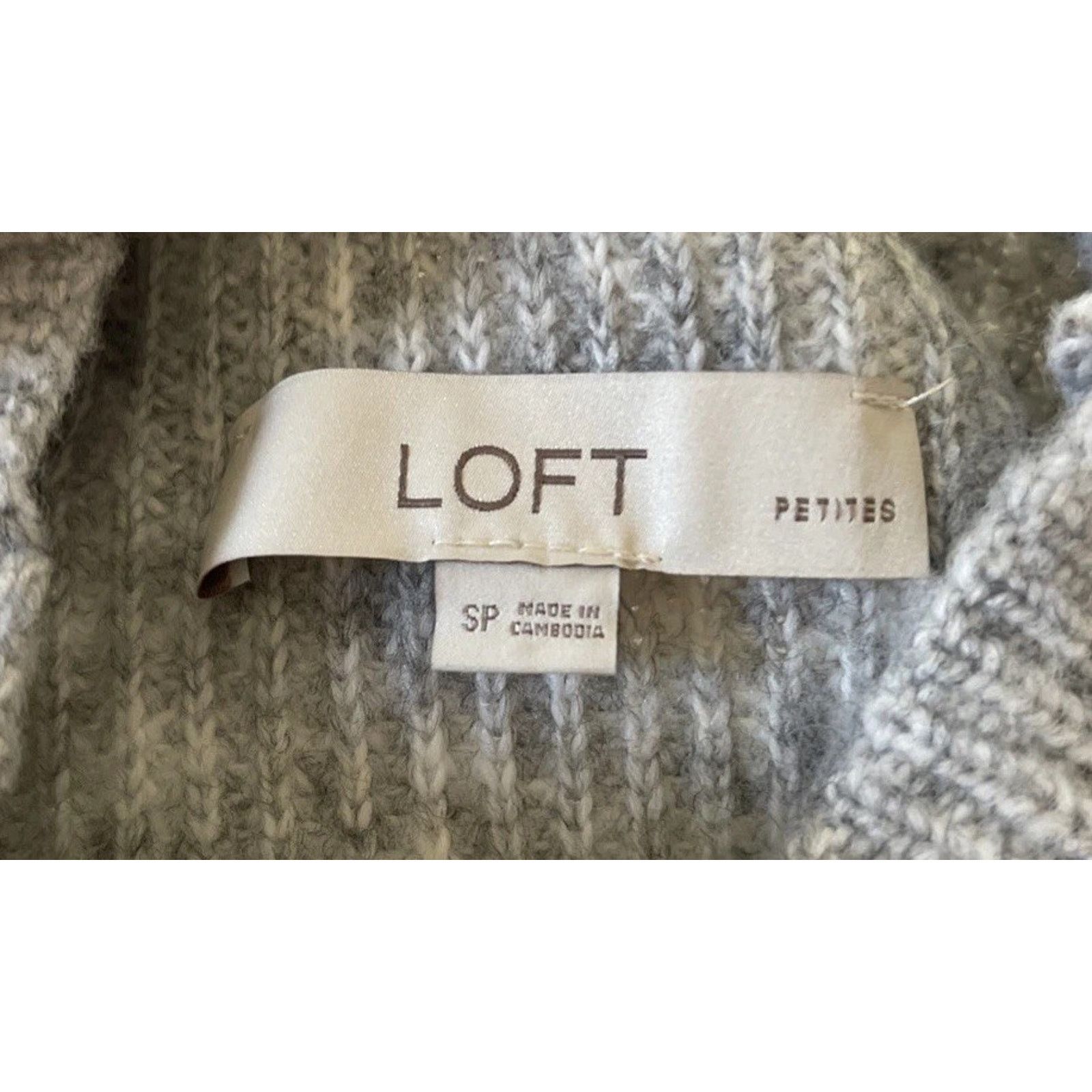 Ann Taylor Ann Taylor Petite Small Heather Gray Mock Turtleneck Sweater Size S / US 4 / IT 40 - 6 Thumbnail