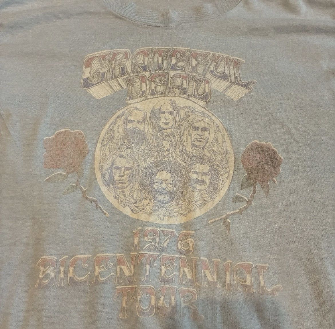 Other True Vintage RARE Grateful Dead 1976 Bicentennial Tour Tee Size US L / EU 52-54 / 3 - 3 Thumbnail