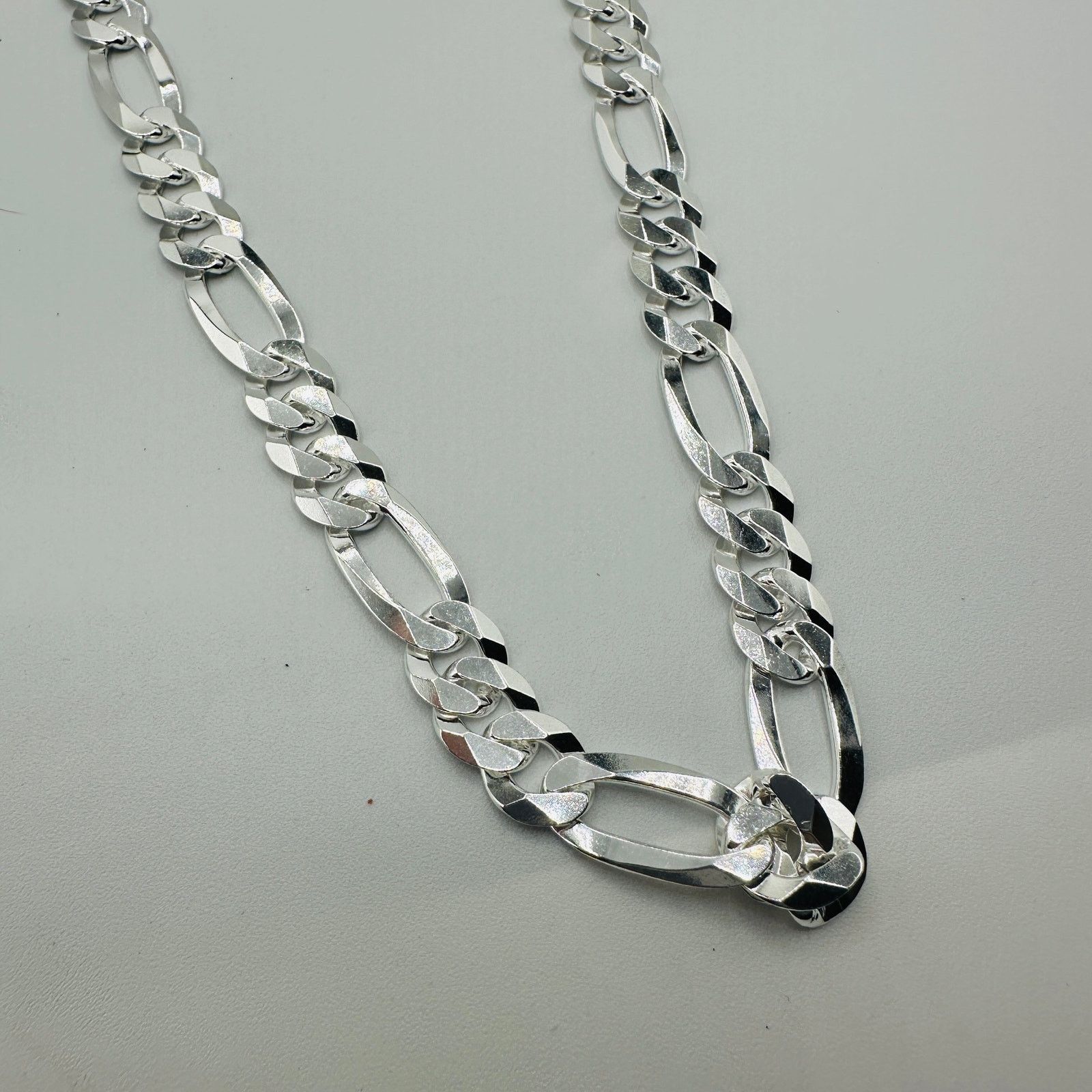 The Unbranded Brand Flat Figaro Sterling Silver Chain Size 28 - 2 Thumbnail