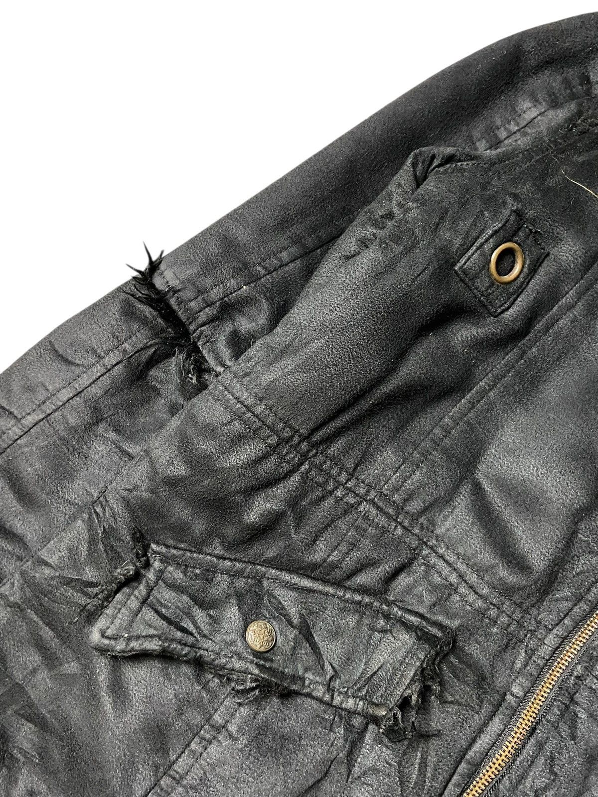Japanese Brand Vintage MIDAS Punk Style Hooded Jacket with Fur (163) Size US L / EU 52-54 / 3 - 6 Thumbnail