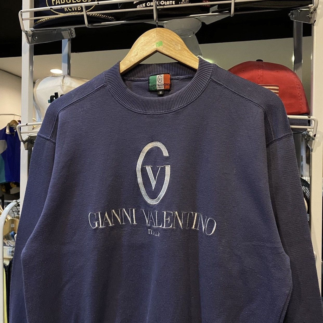 Gianni Valentino Vintage 90s GIANNI VELENTINO Big Logo Sweatshirt Size M Size US M / EU 48-50 / 2 - 3 Thumbnail