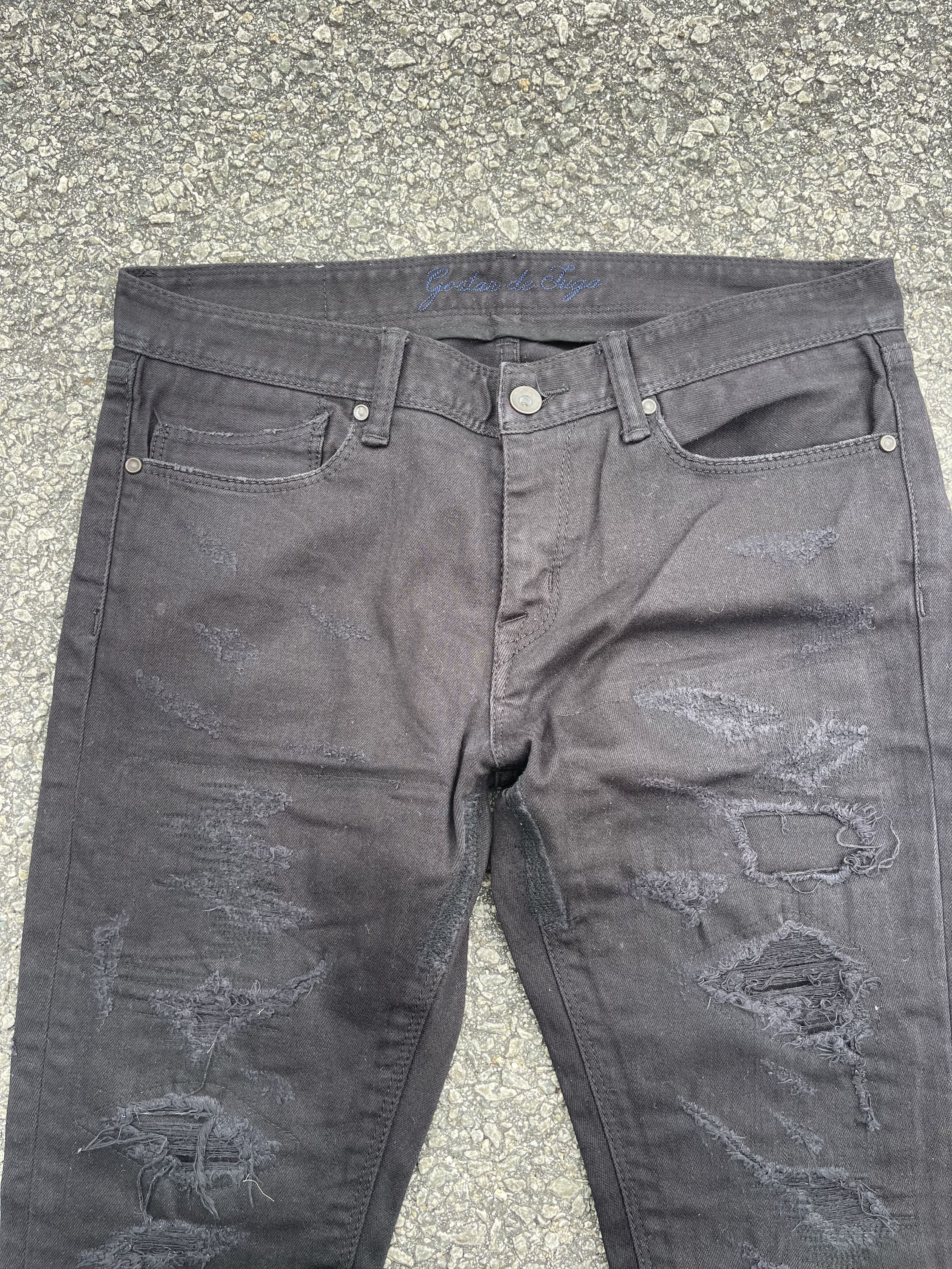 GOSTAR DE FUGA Gostar De Fuga Ripped Black Denim Skinny Outfits Size US 30 / EU 46 - 5 Thumbnail
