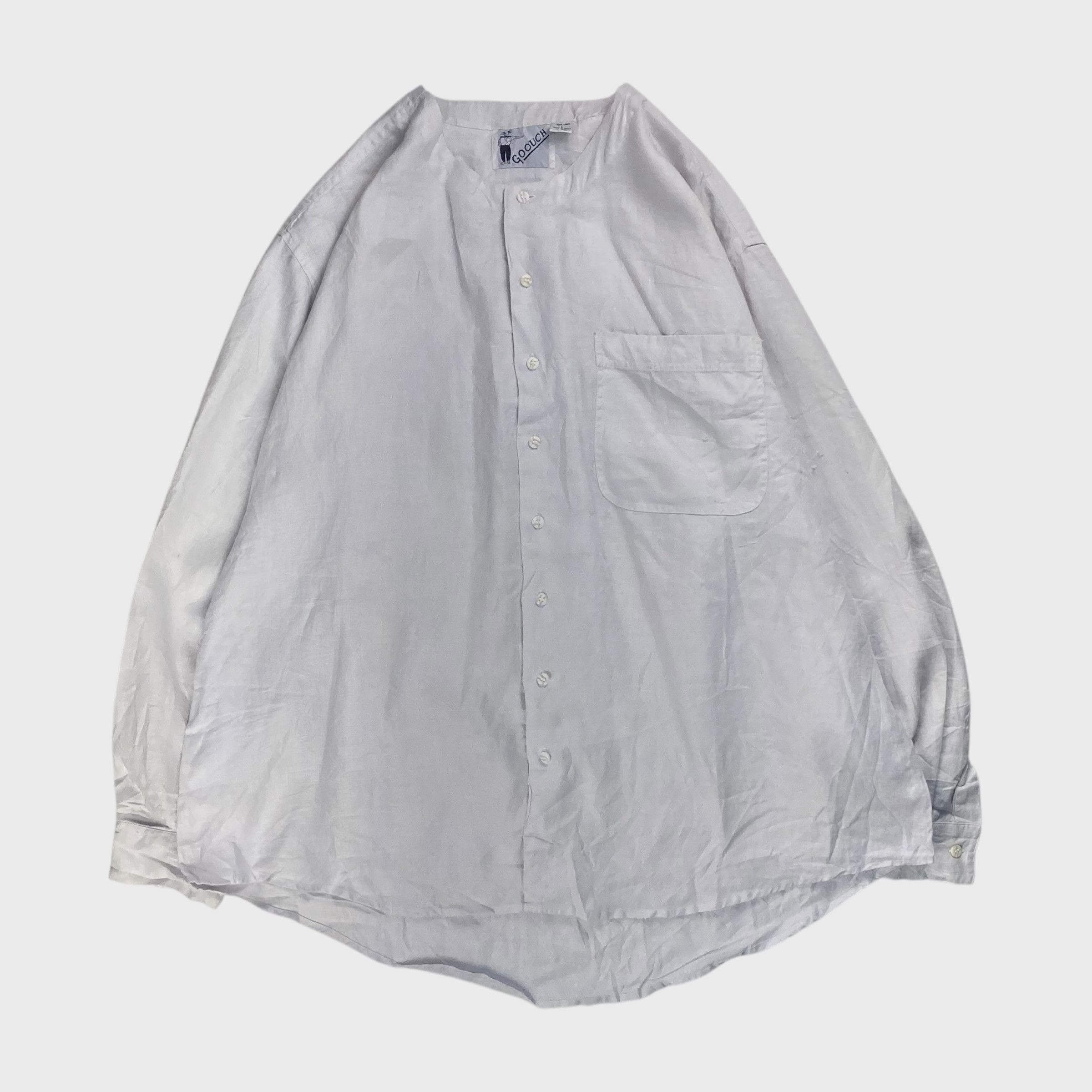 Vintage GOOUCH 90s Shirt White Size L Size US L / EU 52-54 / 3 - 1 Thumbnail