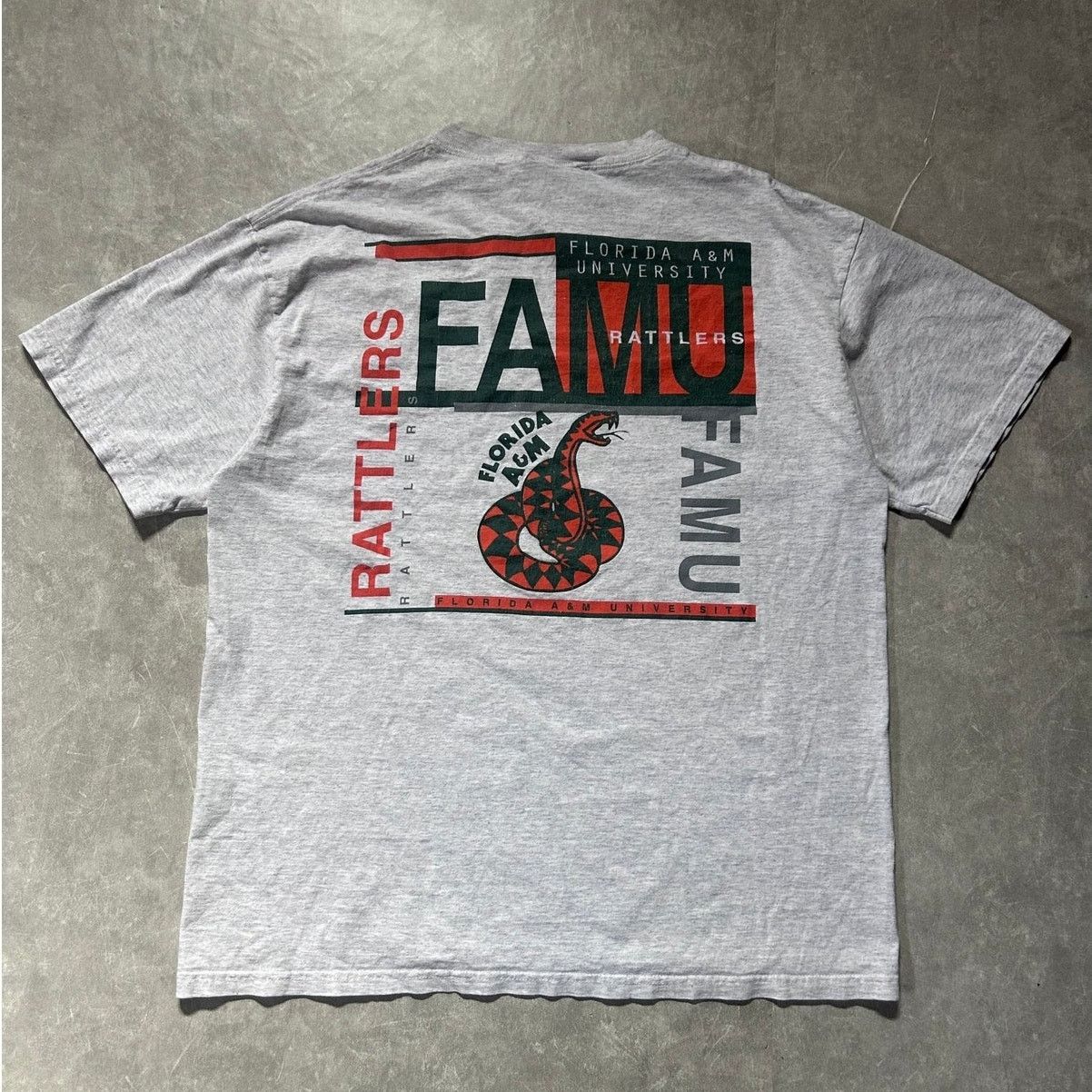 Jansport 90s Vintage Florida A&M Rattlers Heather Gray T Shirt Size L Size US L / EU 52-54 / 3 - 1 Thumbnail